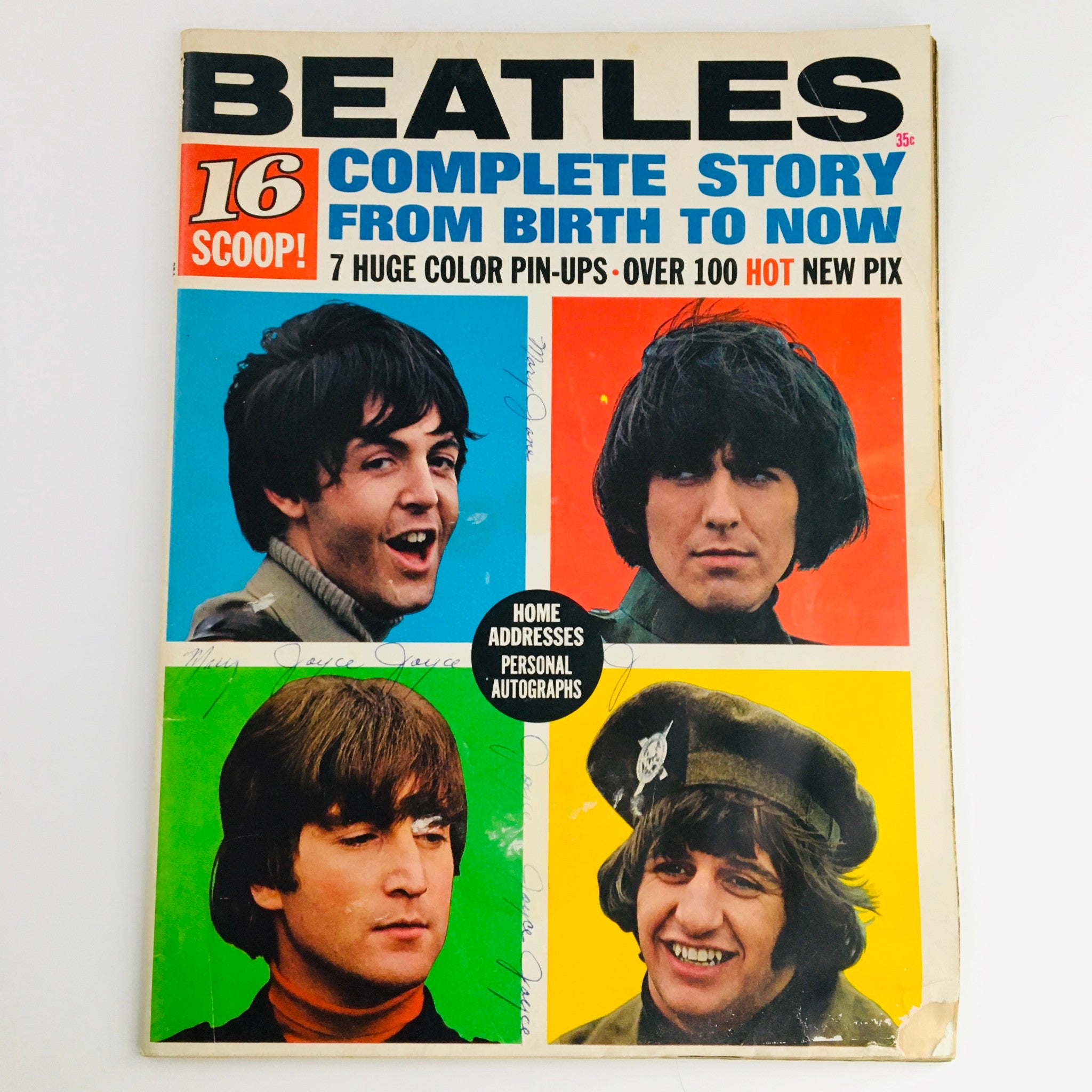 16 Scoop Magazine 1965 Beatles Complete Story From Birth to Now