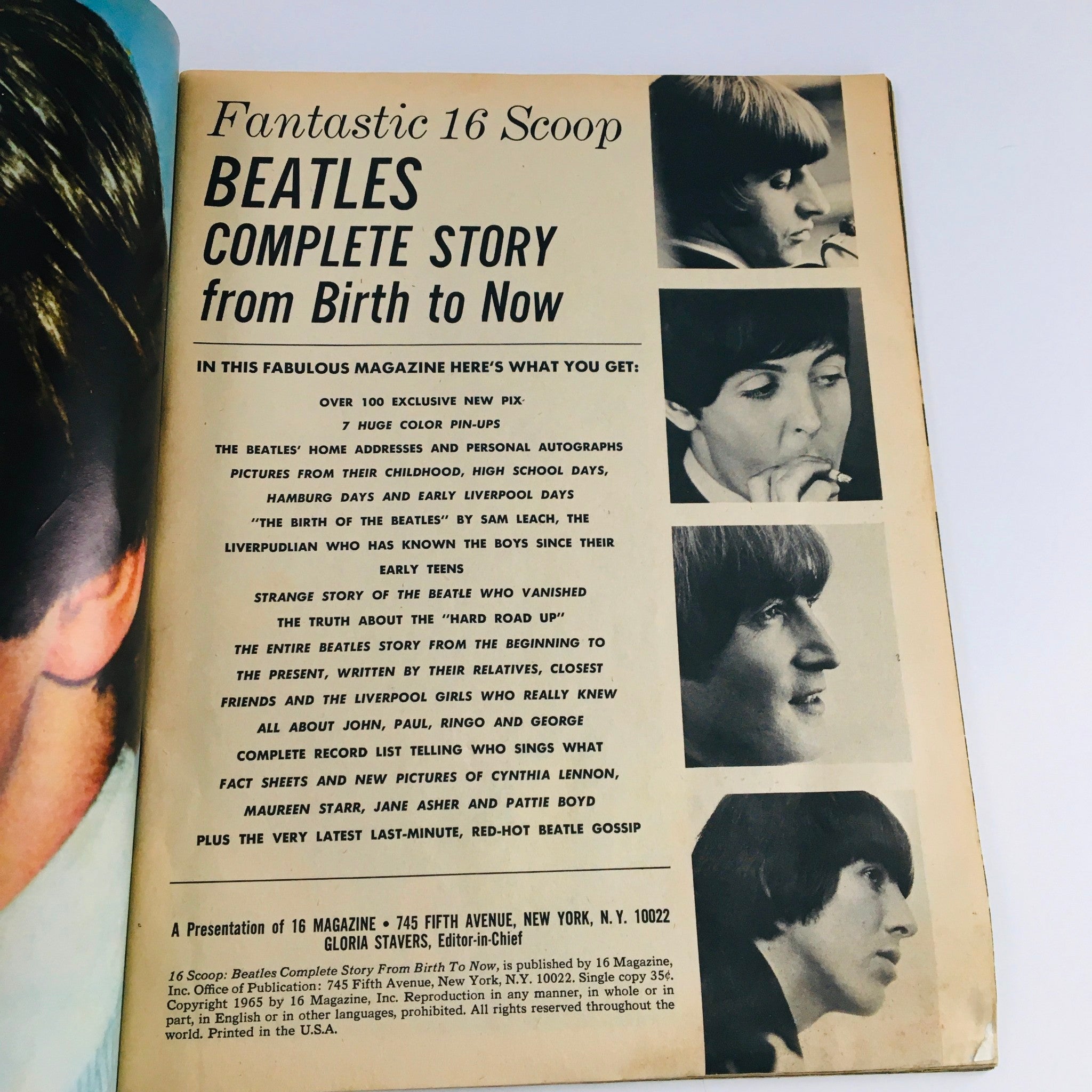 16 Scoop Magazine 1965 Beatles Complete Story From Birth to Now