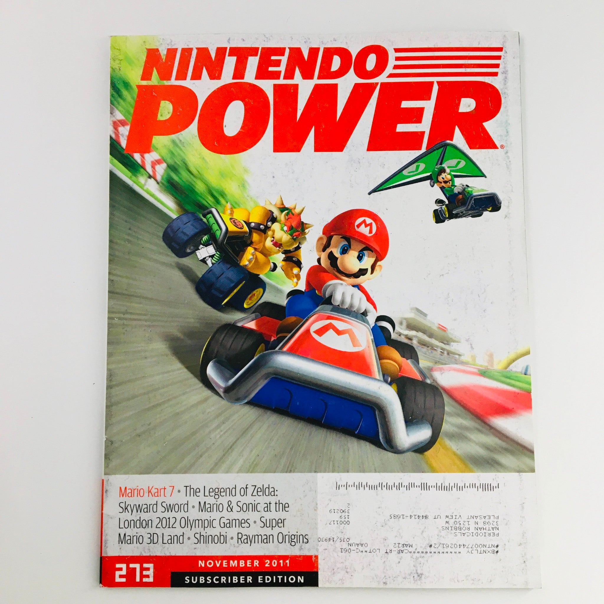 Nintendo Power Magazine November 2011 Mario Kart 7 & The Legend of Zelda, VG