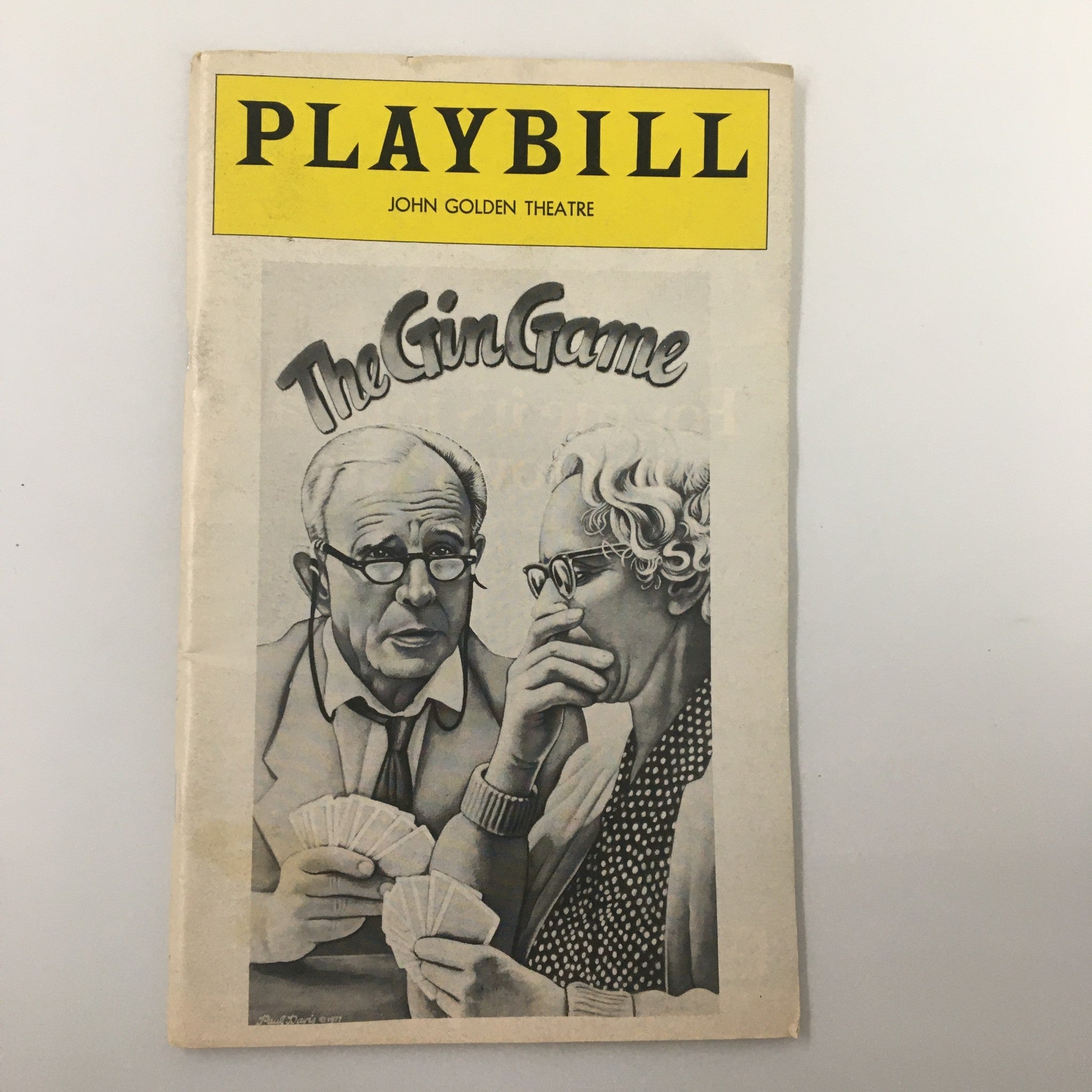 1978 Playbill John Golden Theatre The Gin Game A New Play by D.L. Coburn