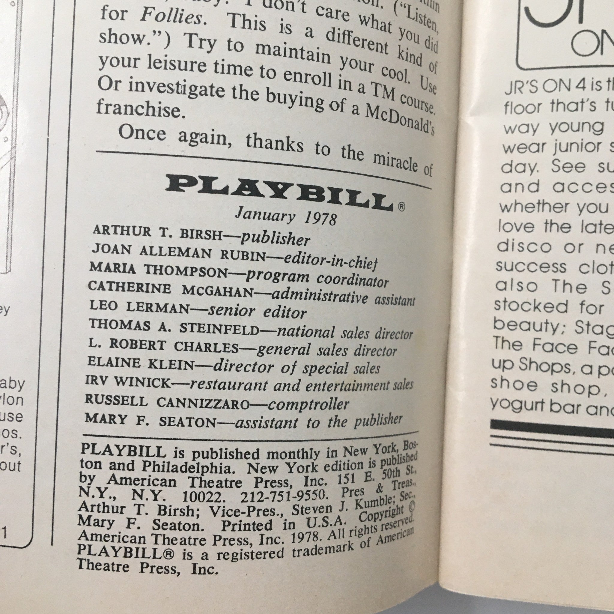 1978 Playbill John Golden Theatre The Gin Game A New Play by D.L. Coburn