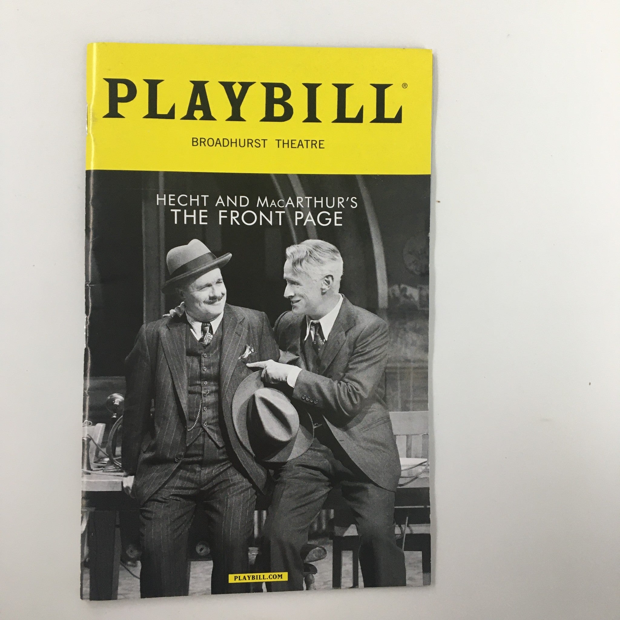 2016 Playbill Broadhurst Theatre Robert Morse in The Front Page by Jack O'Brien