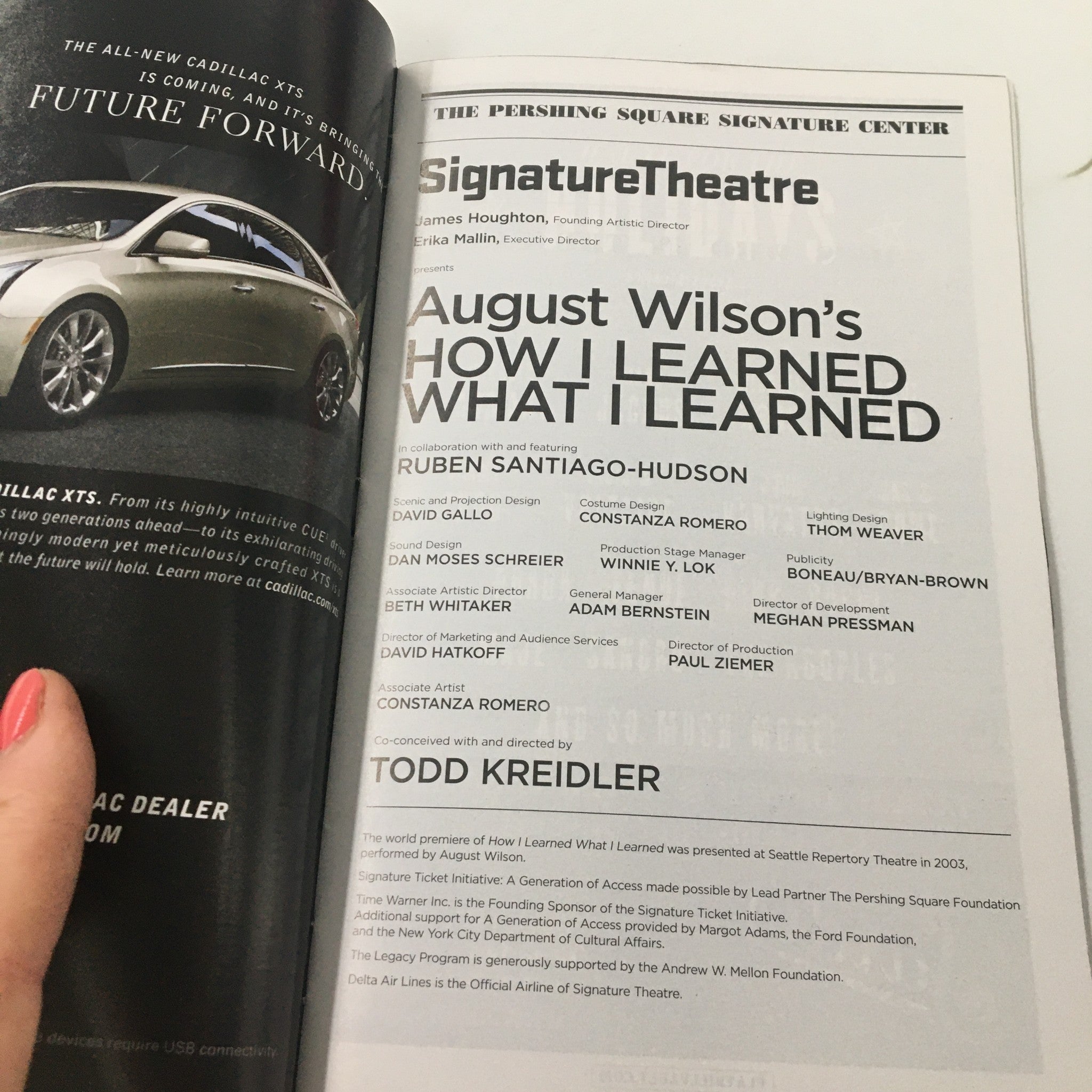 2013 Playbill The Pershing Square Signature Center How I Learned What I Learned