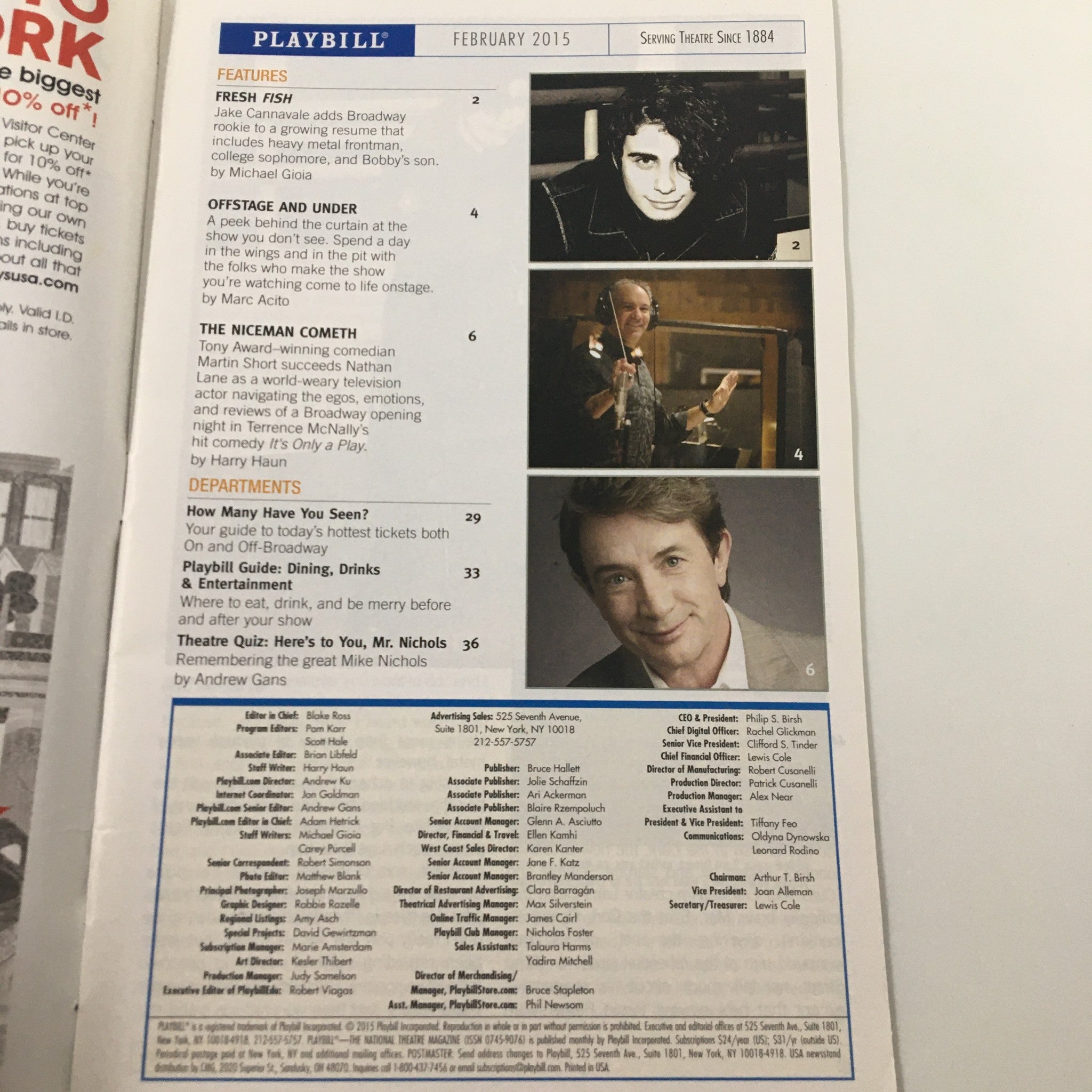 2015 Playbill Signature Theatre Karl Miller in The Liquid Plain by Naomi Wallace