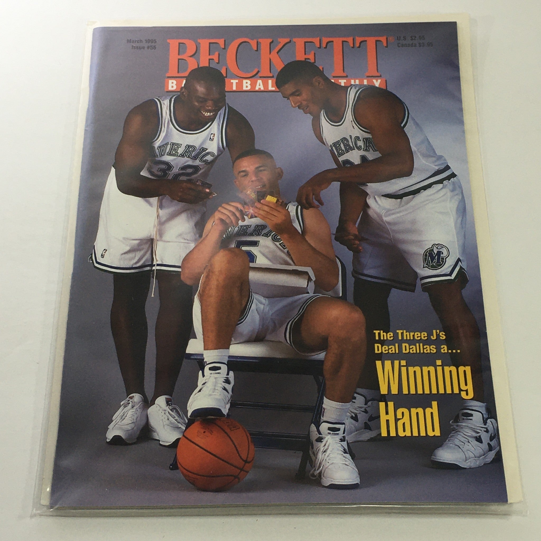 Beckett Basketball Monthly: March 1995 Issue #56 - The Three J's Deal Dallas