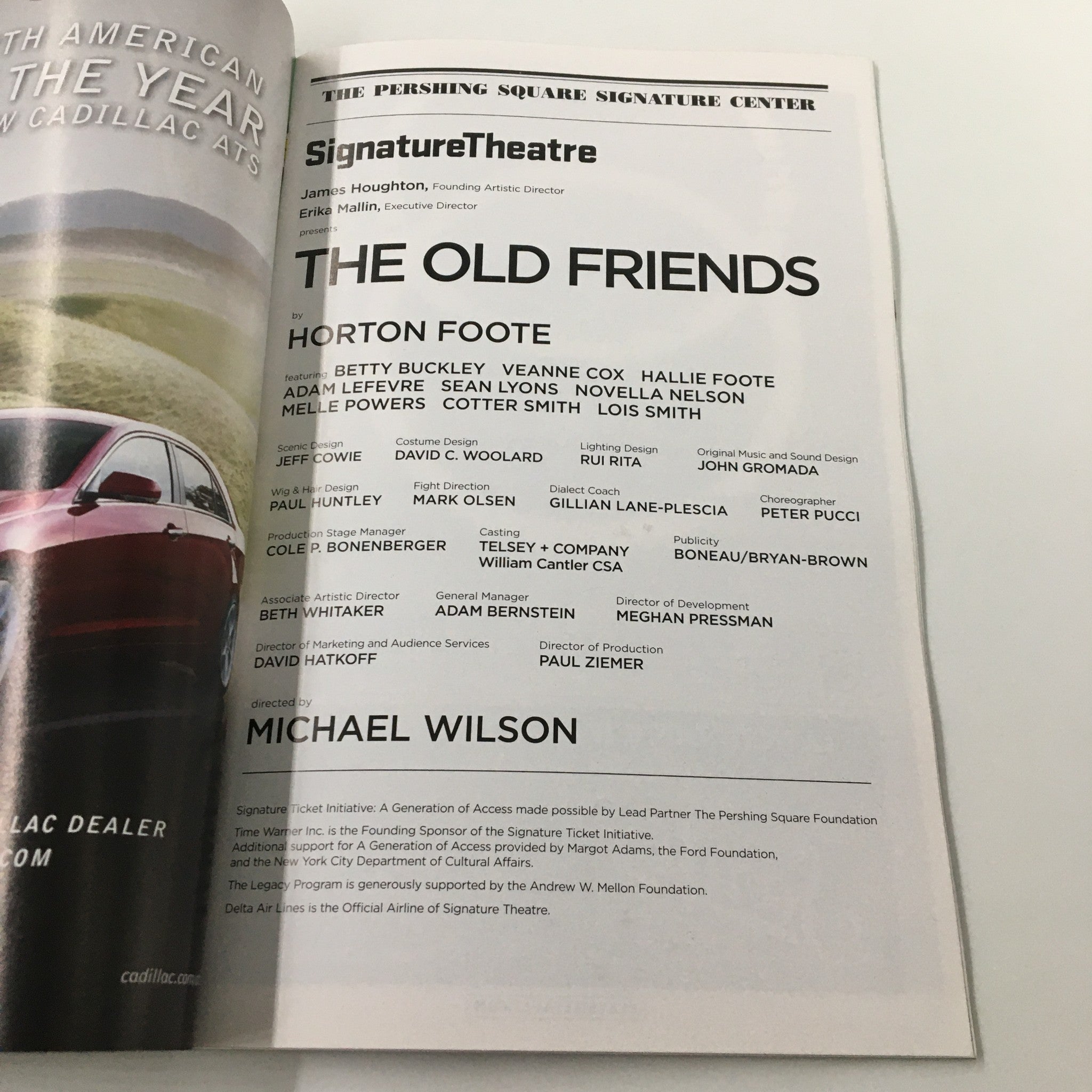 2013 Playbill Signature Theatre Veanne Cox in The Old Friends by Horton Foote