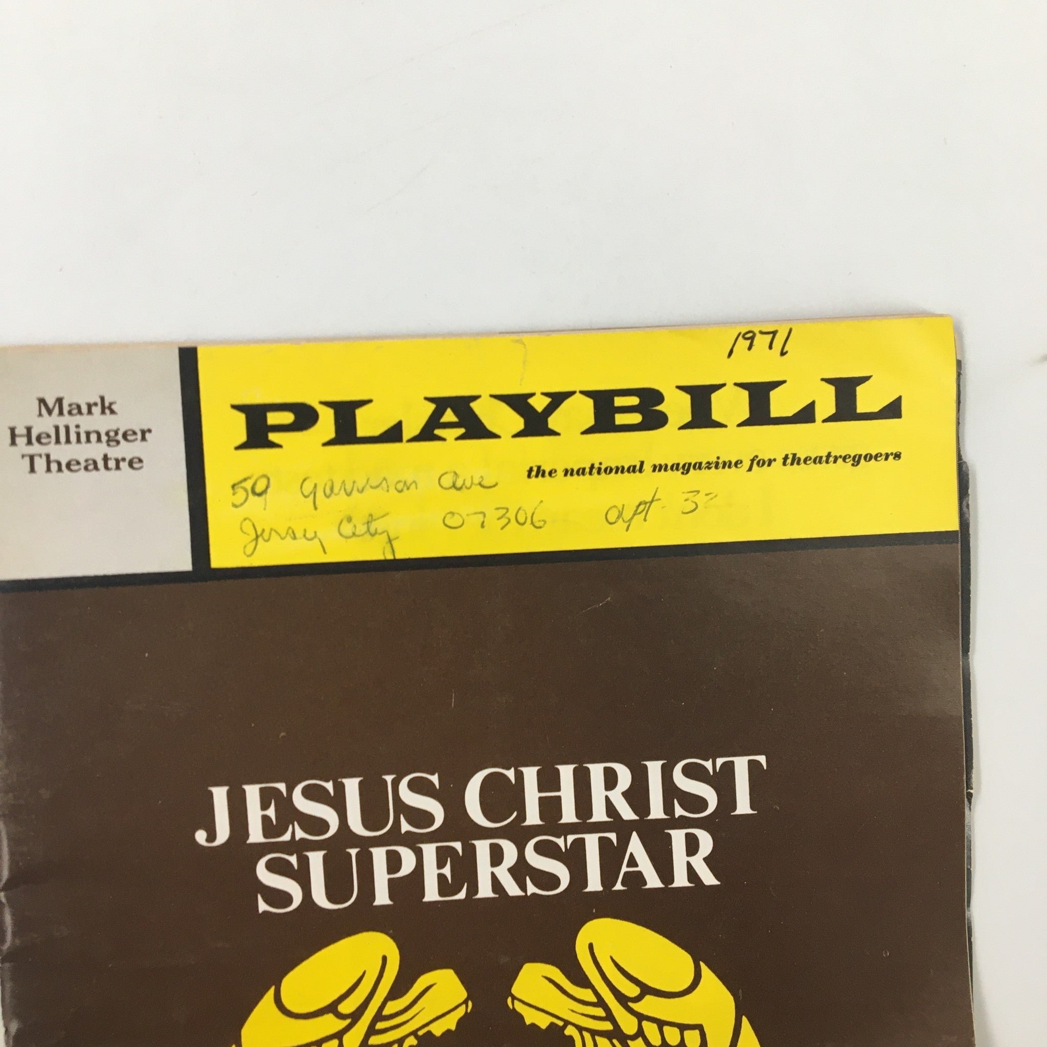 1971 Playbill Mark Hellinger Theatre Jesus Christ Superstar by Tom O'Horgan