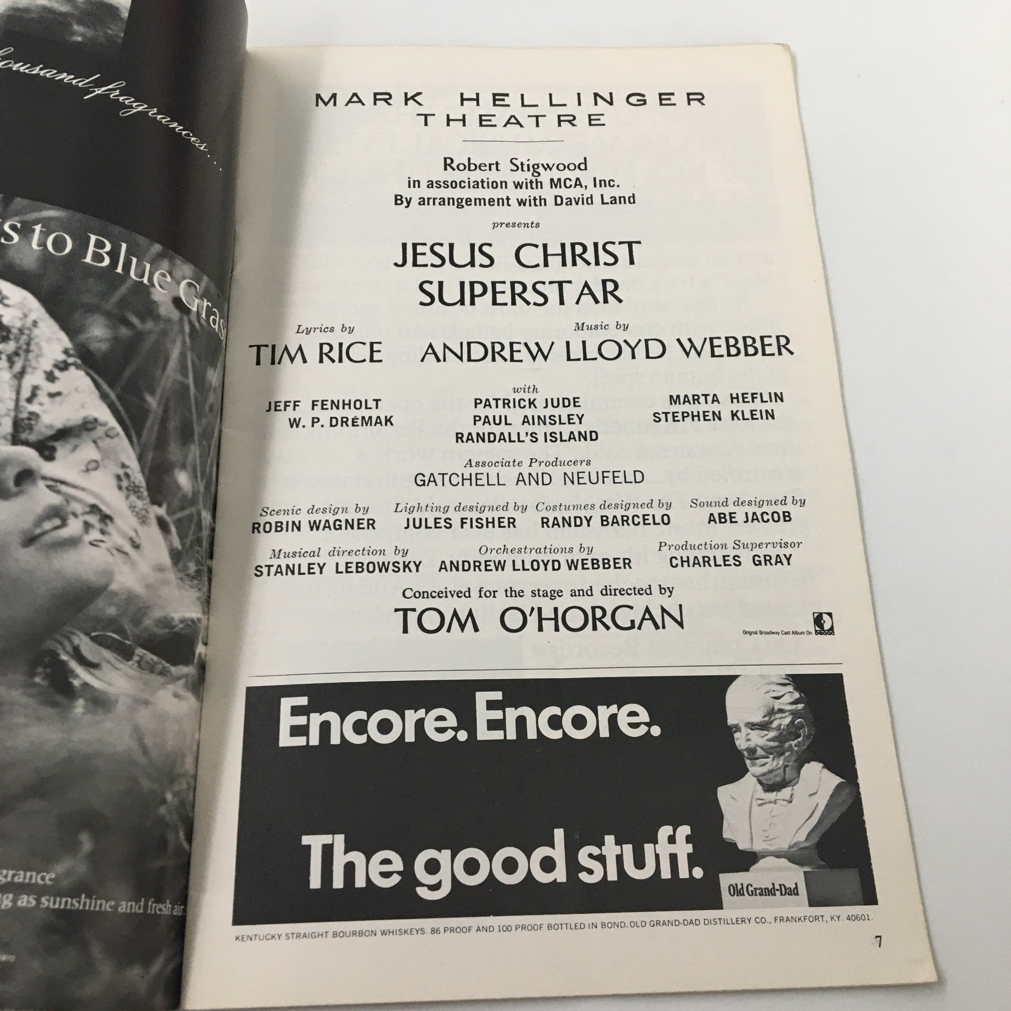 1972 Playbill Mark Hellinger Theatre Jeff Fenholt in Jesus Christ Superstar