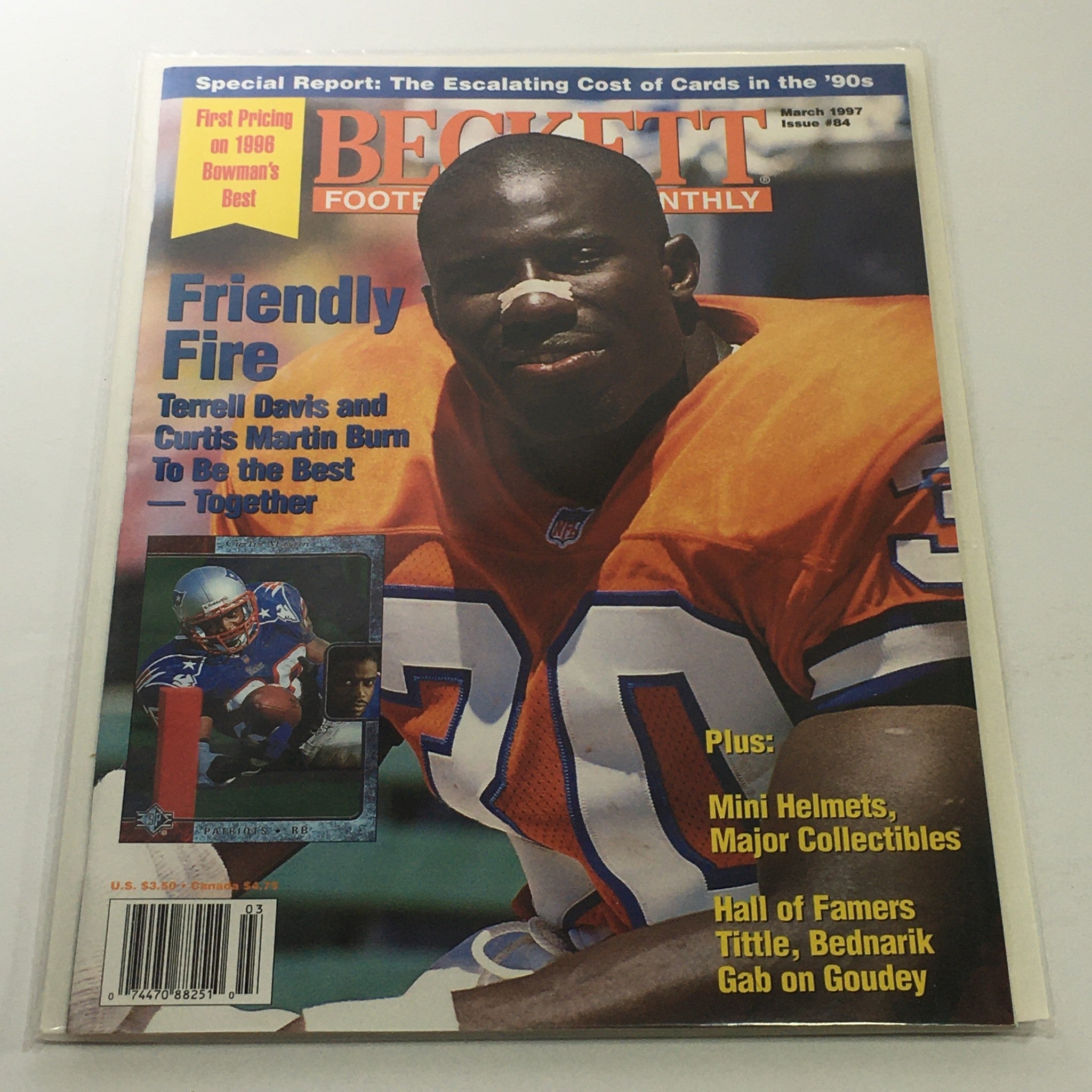 Beckett Football Card Monthly: March 1997 Issue #84 -Friendly Fire Terrell Davis