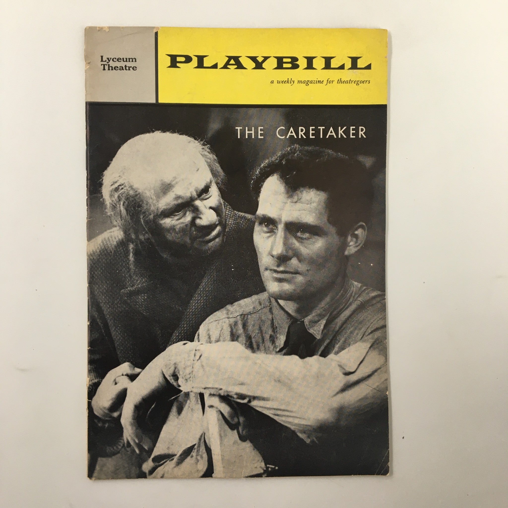 1962 Playbill Lyceum Theatre Donald Pleasance, Robert Shaw in The Caretaker