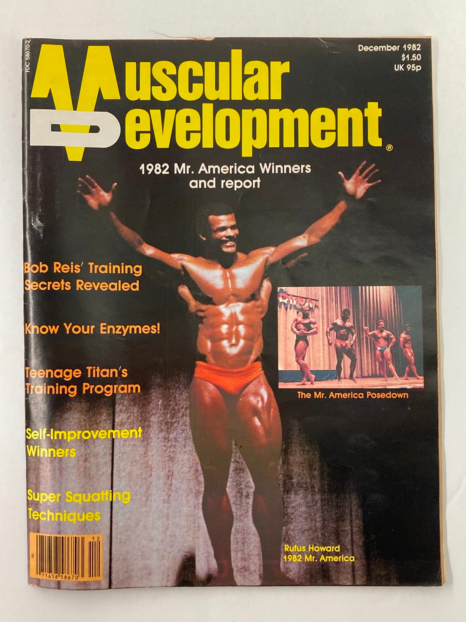 VTG Muscular Development Magazine December 1982 Vol 19 #6 Rufus Howard