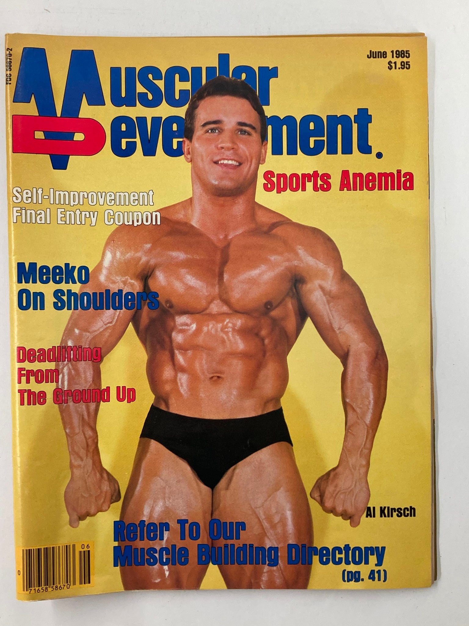 VTG Muscular Development Magazine May June 1985 Al Kirsch Mr. America