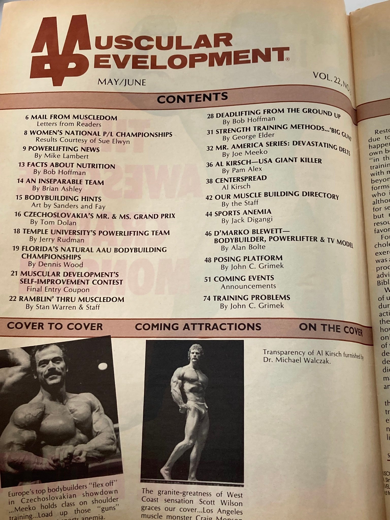 VTG Muscular Development Magazine May June 1985 Al Kirsch Mr. America