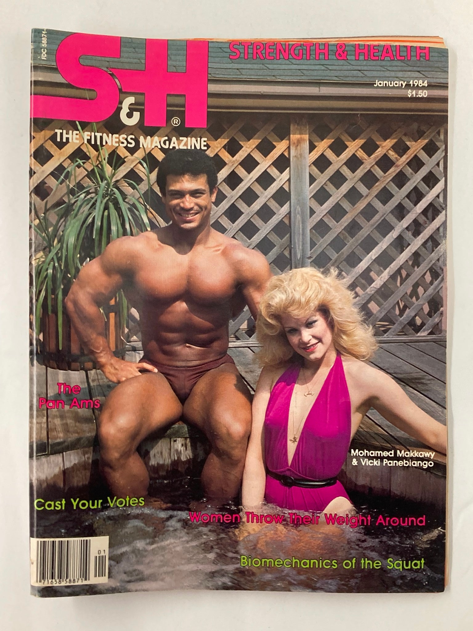 VTG Strength & Health Magazine January 1984 Mohamed Makkawy & Vicki Panebiango