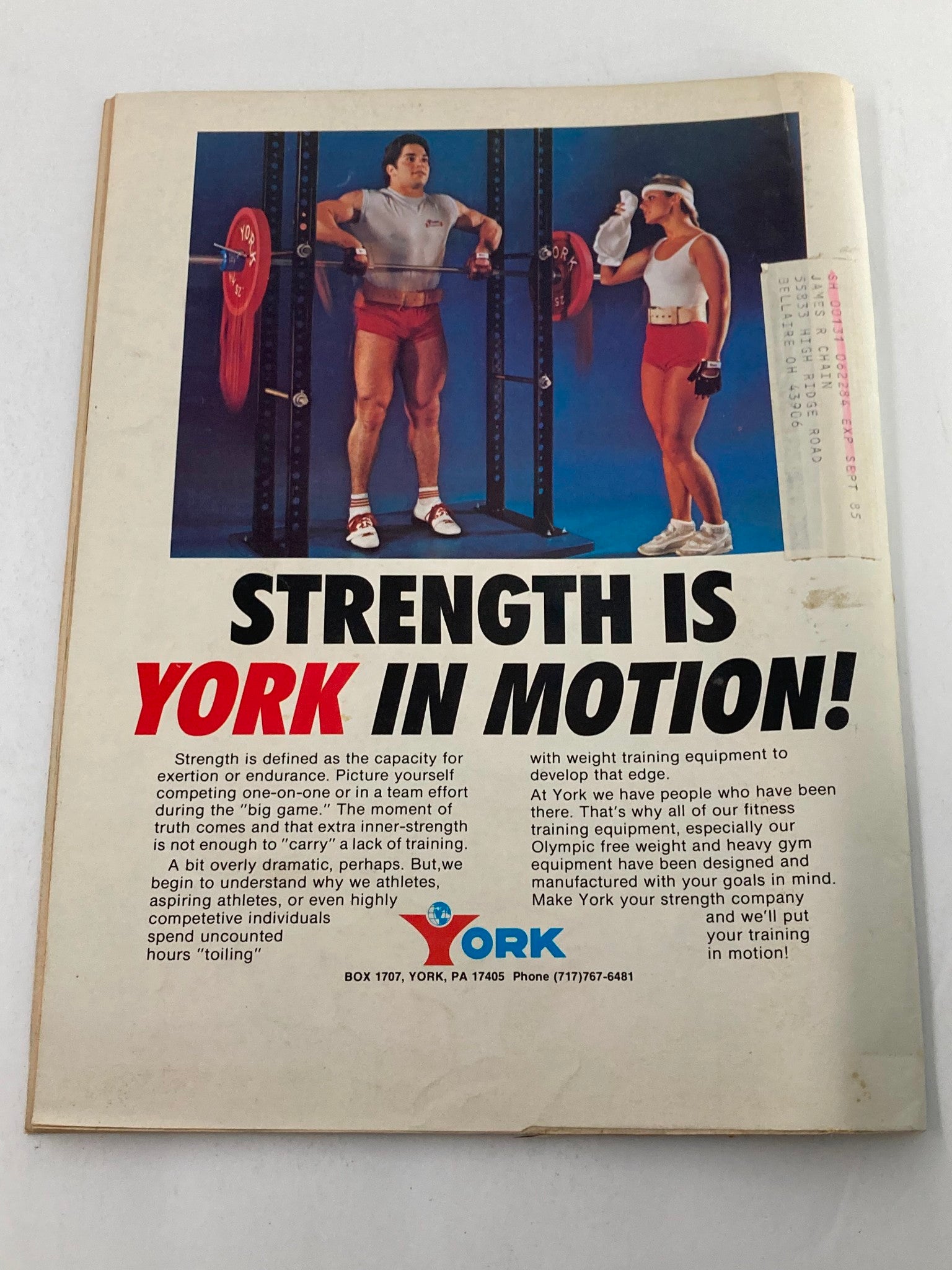 VTG Strength & Health Magazine September 1985 Vol 53 #5 Troy & Peg Berteisen