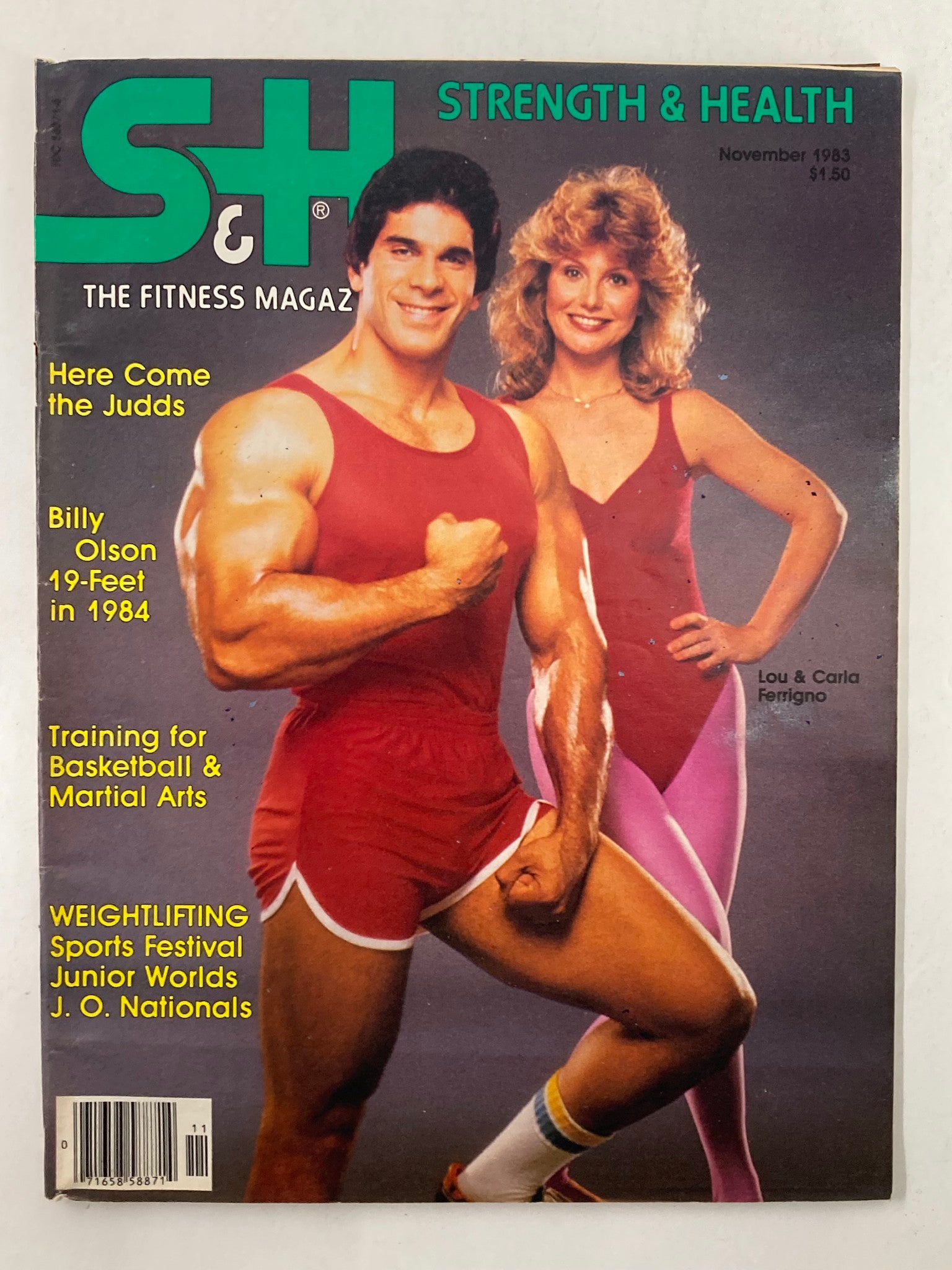 VTG Strength & Health Magazine November 1983 Vol 51 #6 Lou & Carla Ferrigno