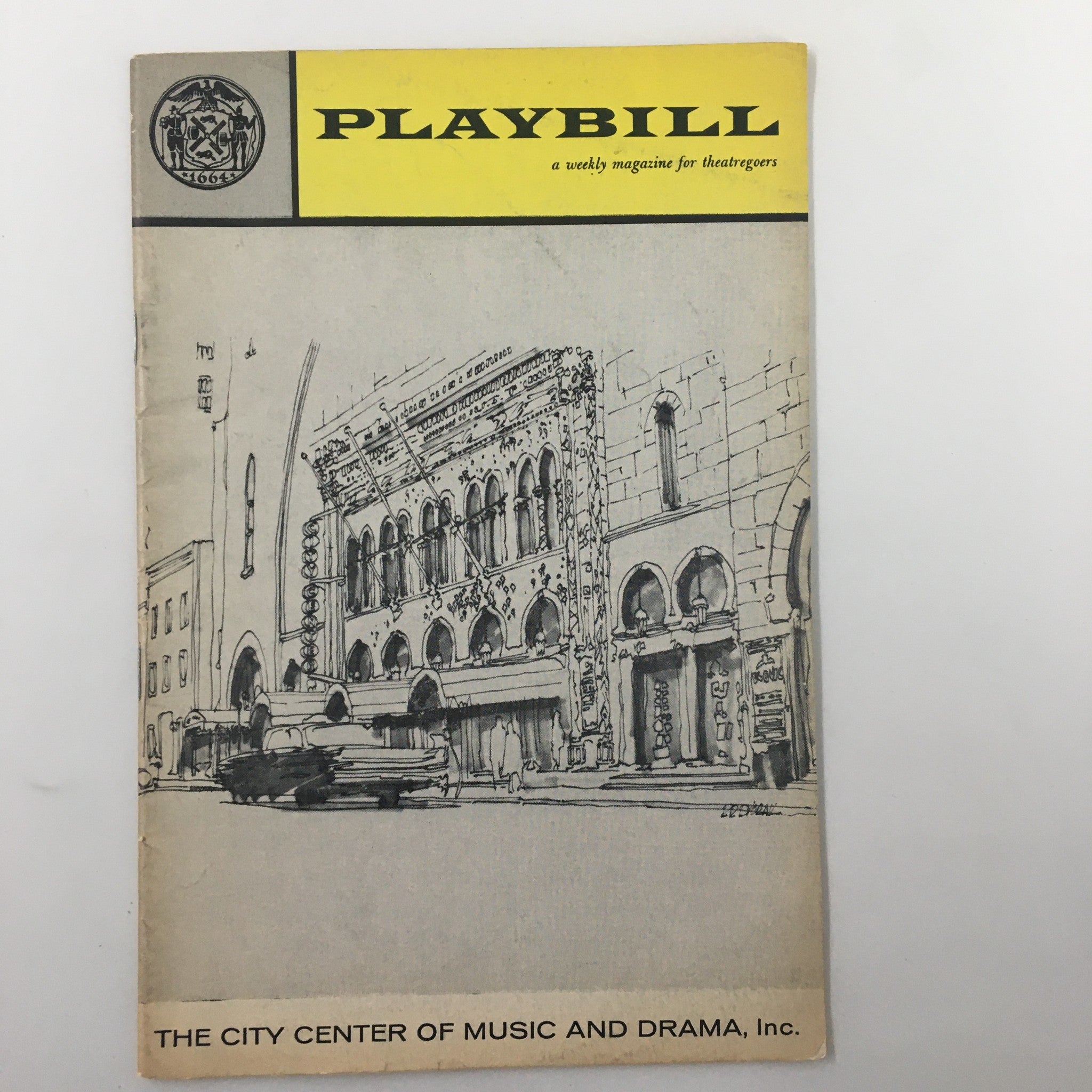 1962 Playbill New York City Center Sorrell Booke, Art Lund in Fiorello!