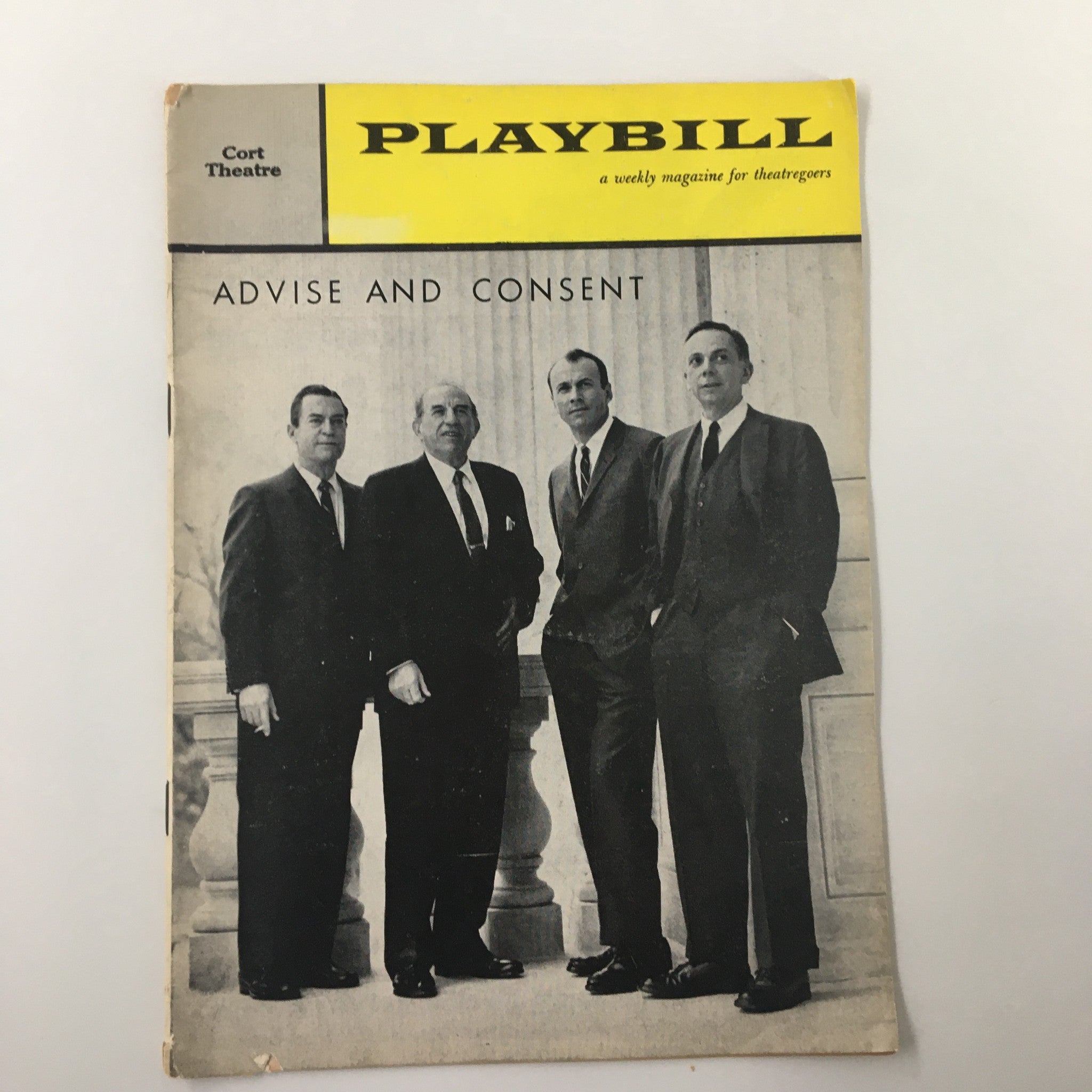 1960 Playbill Cort Theatre Ed Begley, Richard Kiley in Advise and Consent