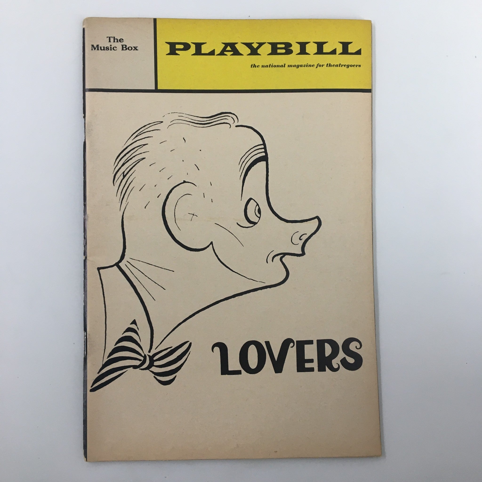 1968 Playbill The Music Box Art Carney in Lovers Play in 2 Parts by Brian Friel