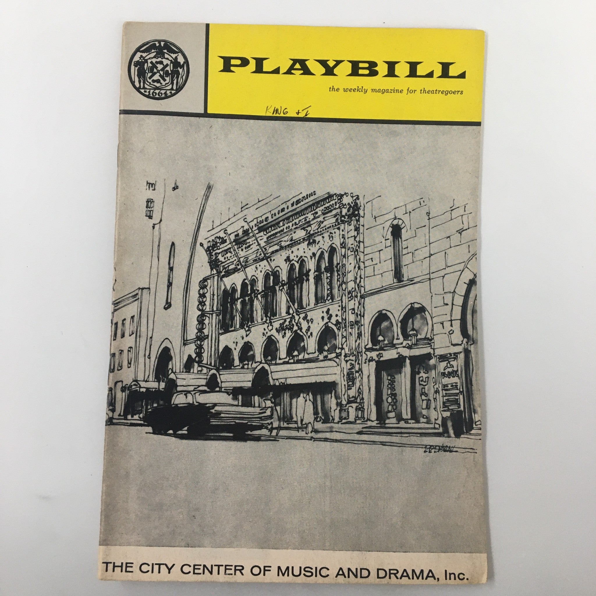 1963 Playbill New York City Center Eileen Brennan Anita Darian in The King and I