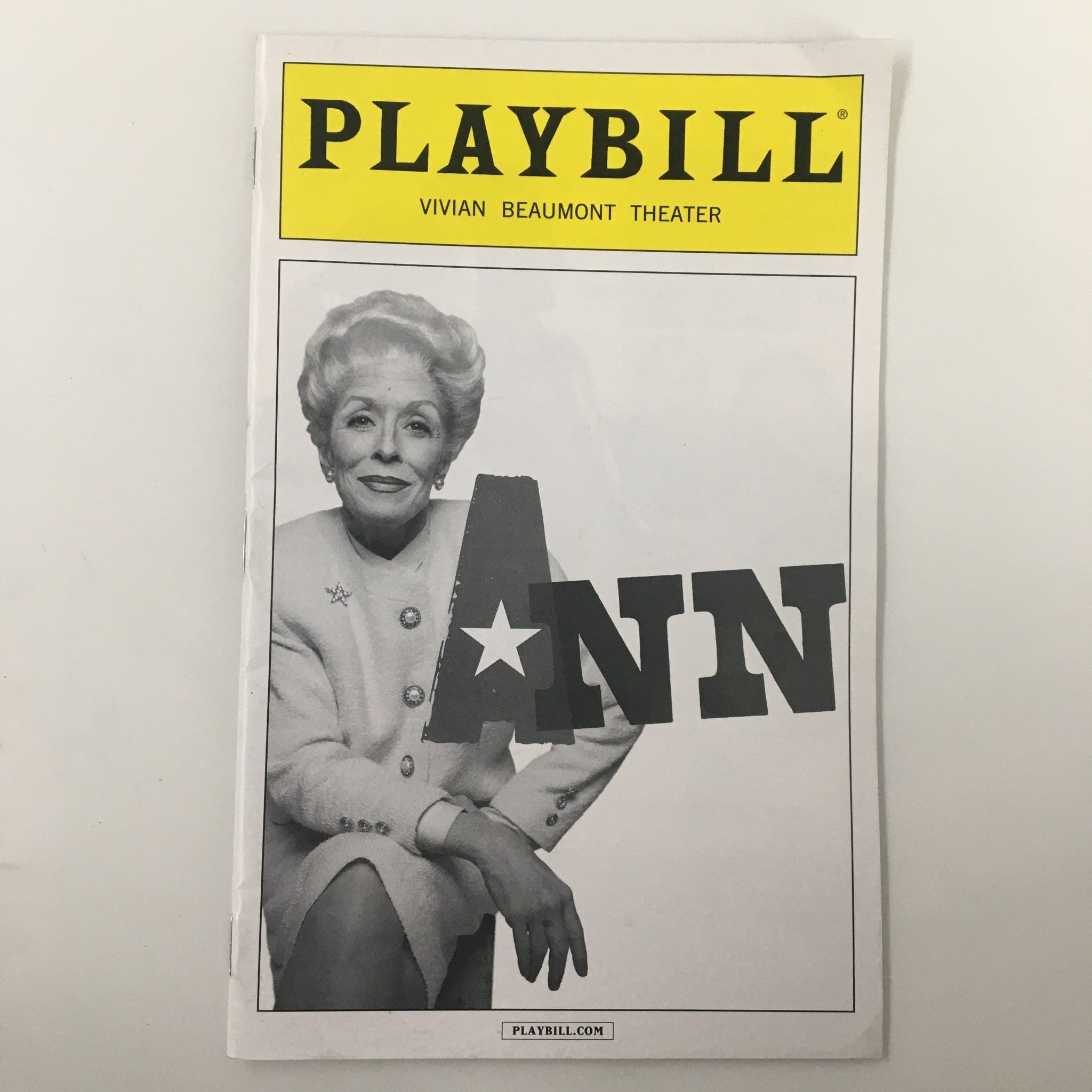 2013 Playbill Vivian Beaumont Theater Holland Taylor in Ann by Benjamin Klein