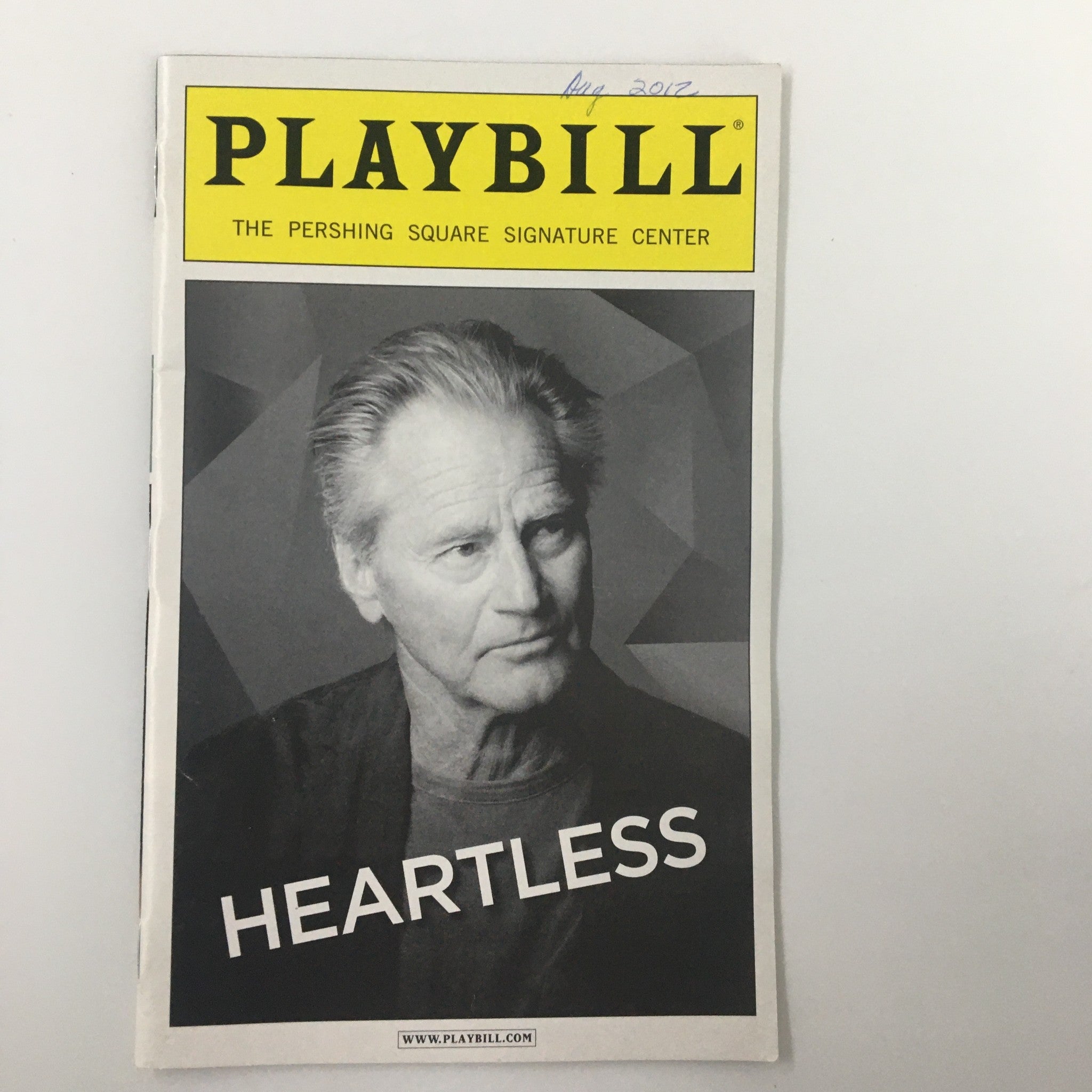 2012 Playbill The Pershing Square Signature Center Heartless by Sam Shepard