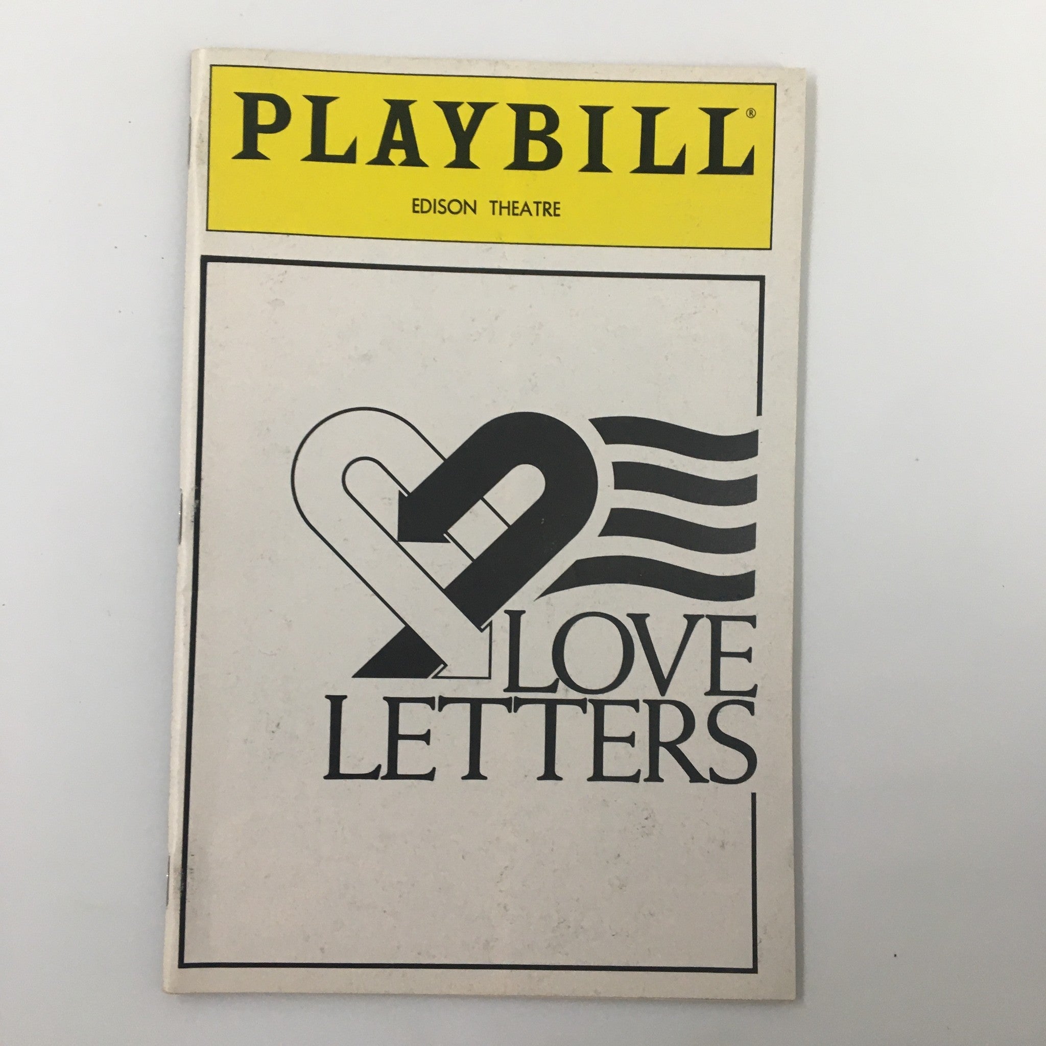 1990 Playbill Edison Theatre Roger L. Stevens, Thomas Viertel in Love Letters