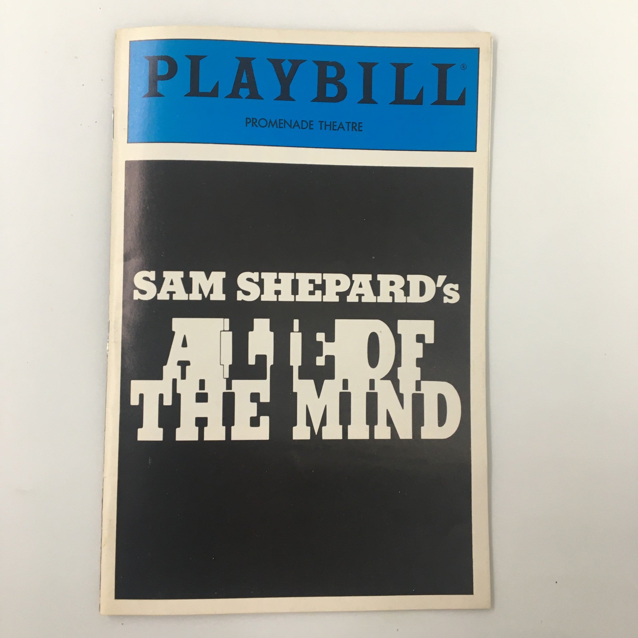 1986 Playbill Promenade Theatre James Gammon, Salome Jens in A Lie of The Mind