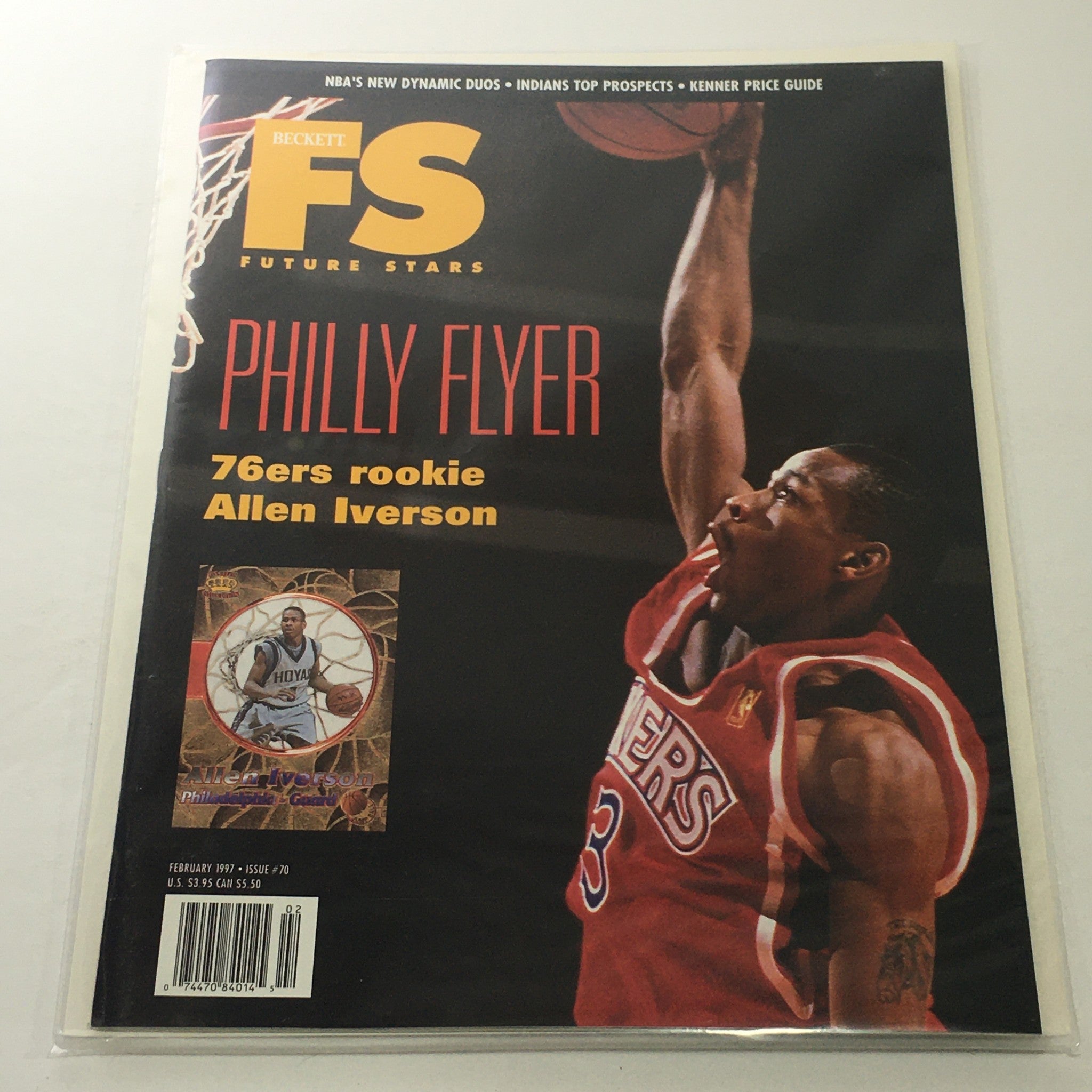 Beckett Future Stars: February 1997 Issue #70 - 76ers Rookie Allen Iverson