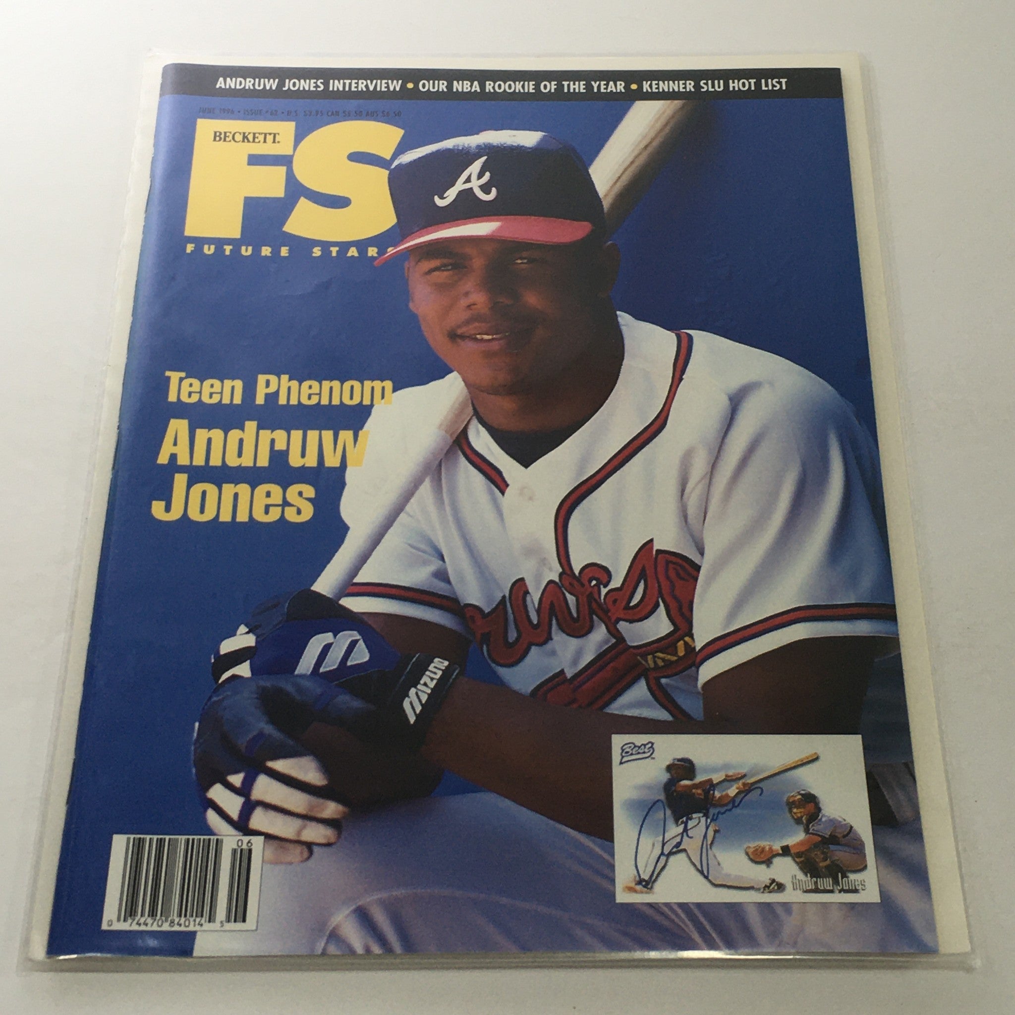 Beckett Future Stars: June 1996 Issue #62 - Teen Phenom Andruw Jones