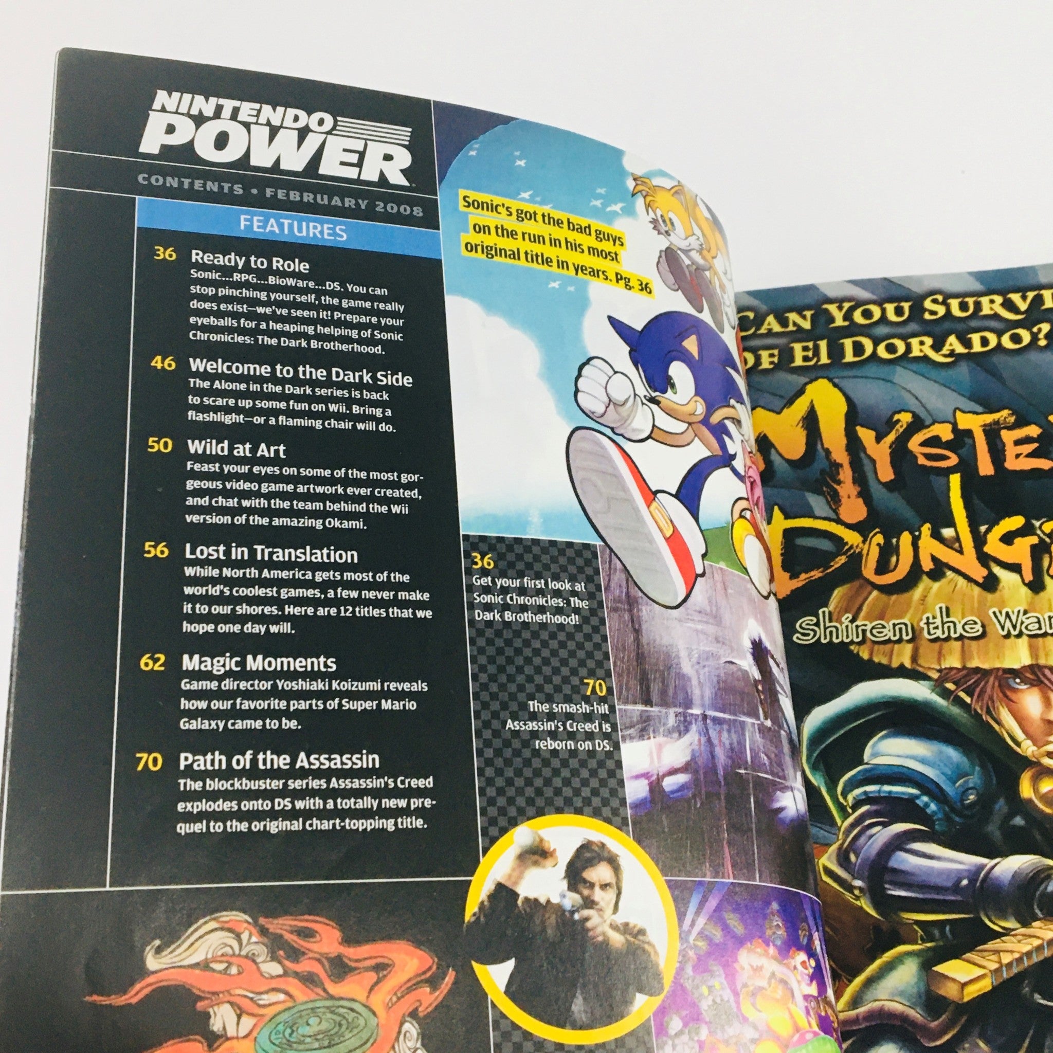 Nintendo Power Magazine February 2008 Sonic RPG & Super Mario Galaxy Feature