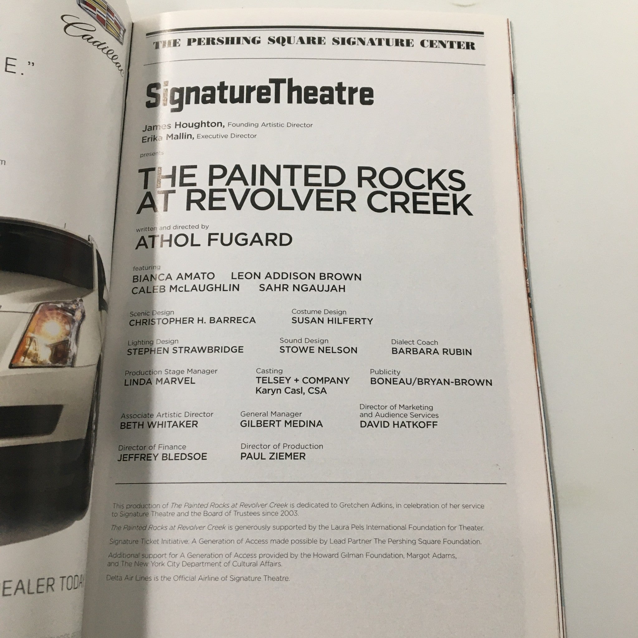 2015 Playbill Pershing Square Signature The Painted Rocks at Revolver Creek