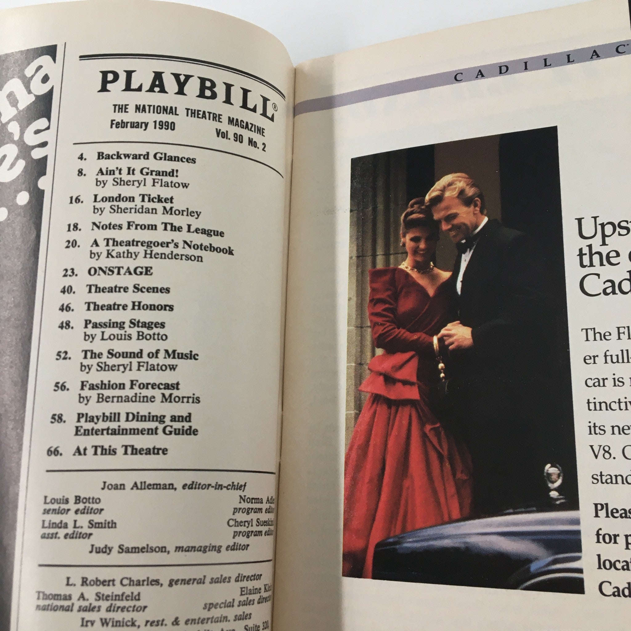 1990 Playbill Virginia Theatre James Naughton, Gregg Edelman in City of Angels