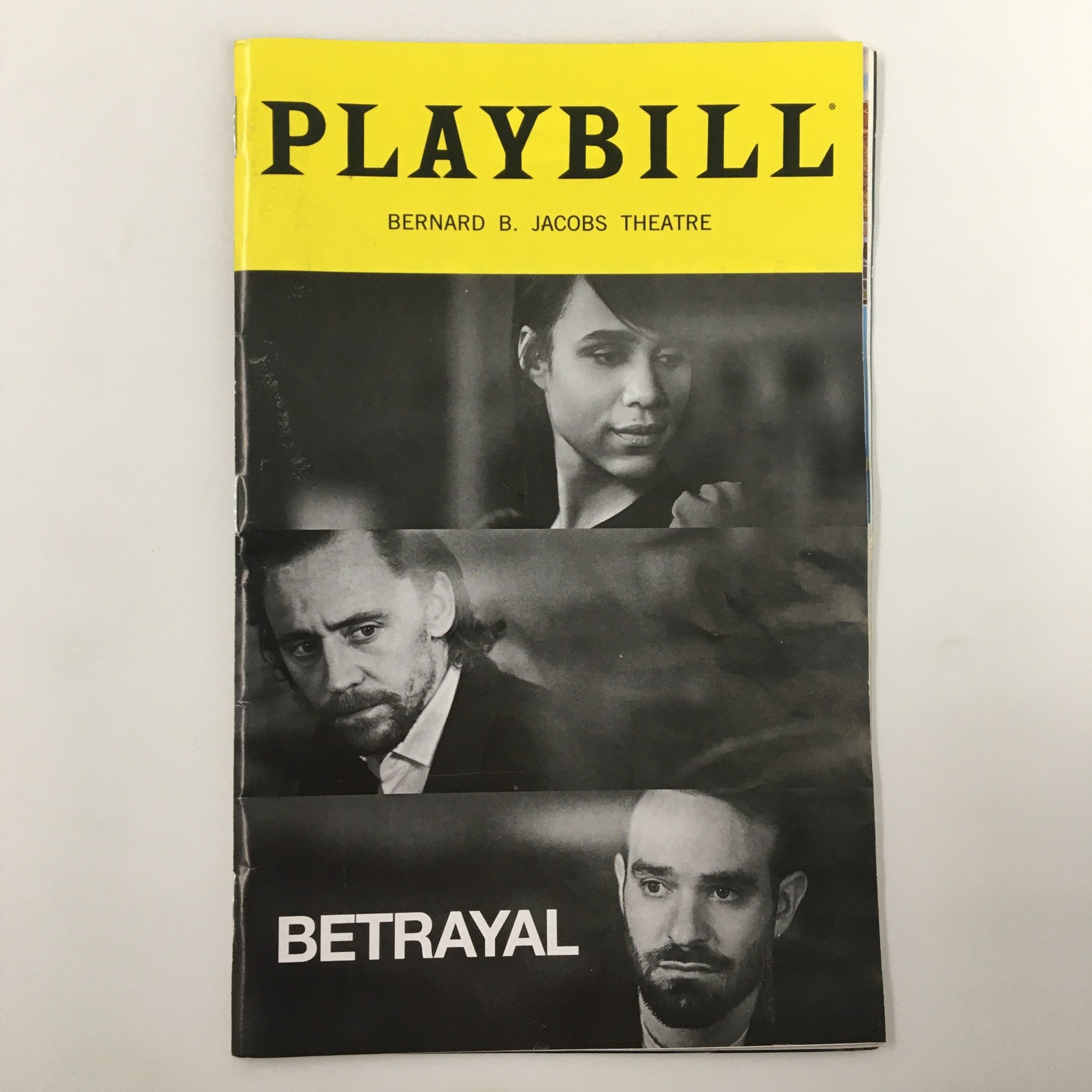 2019 Playbill Bernard B. Jacobs Theatre Tom Hiddleston Betrayal by Harold Pinter