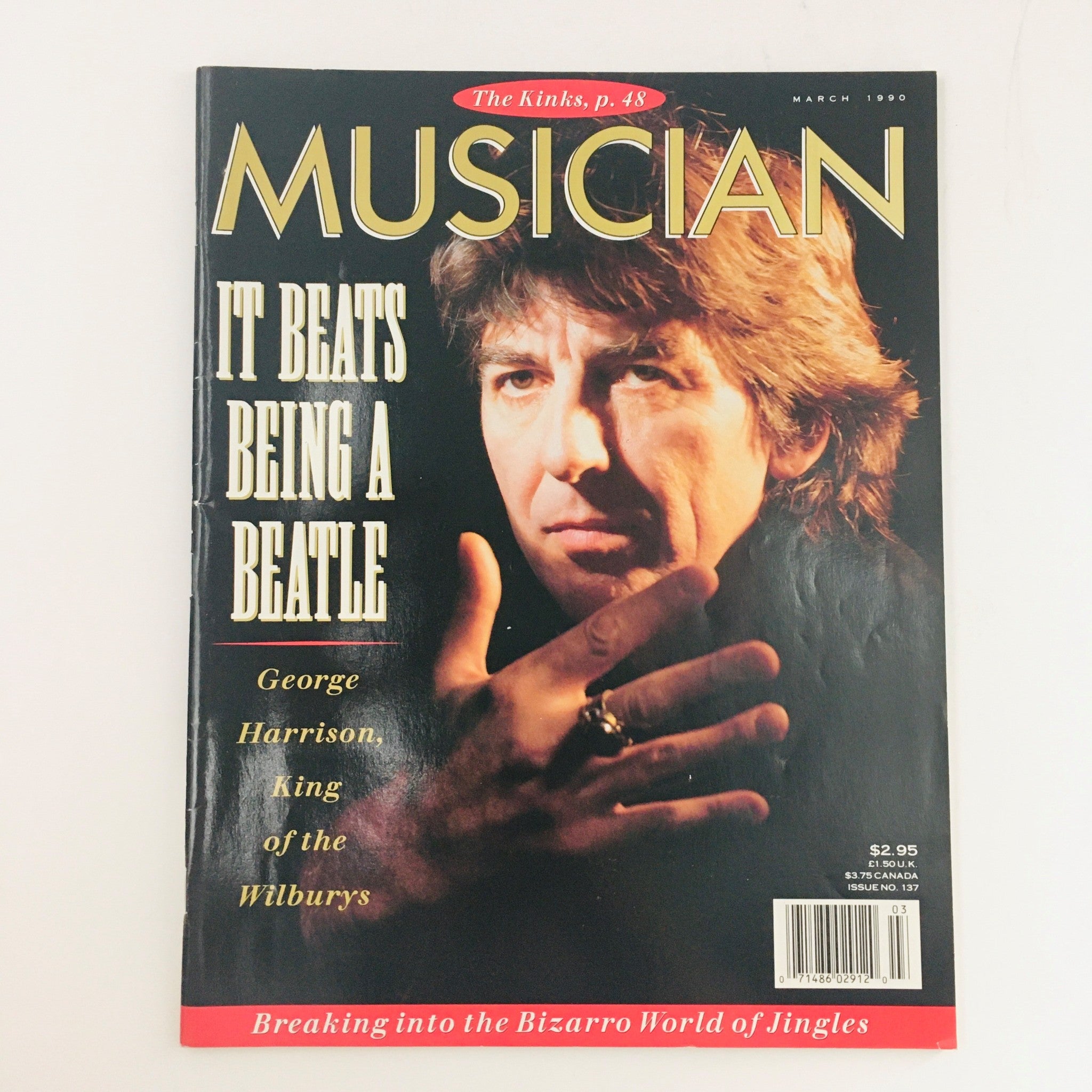 Musician Magazine March 1990 George Harrison King of the Wilburys, No Label