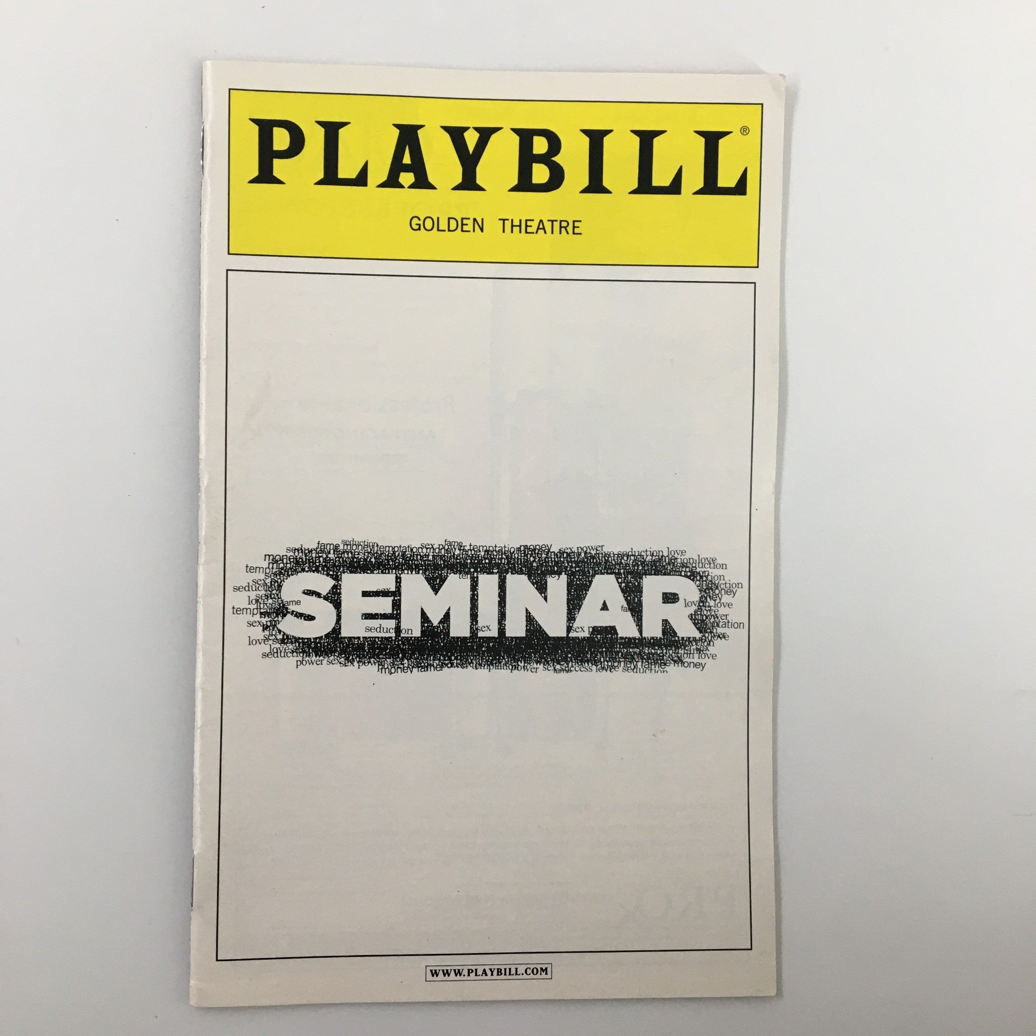 2012 Playbill Golden Theatre Alan Rickman in Seminar by Theresa Rebeck