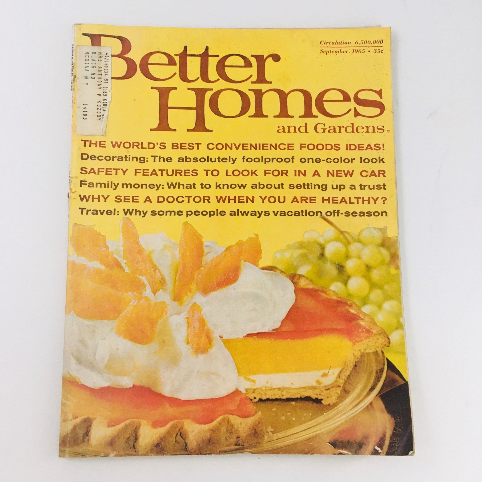 Better Homes & Gardens Magazine September 1965 World Best Convenience Food Ideas