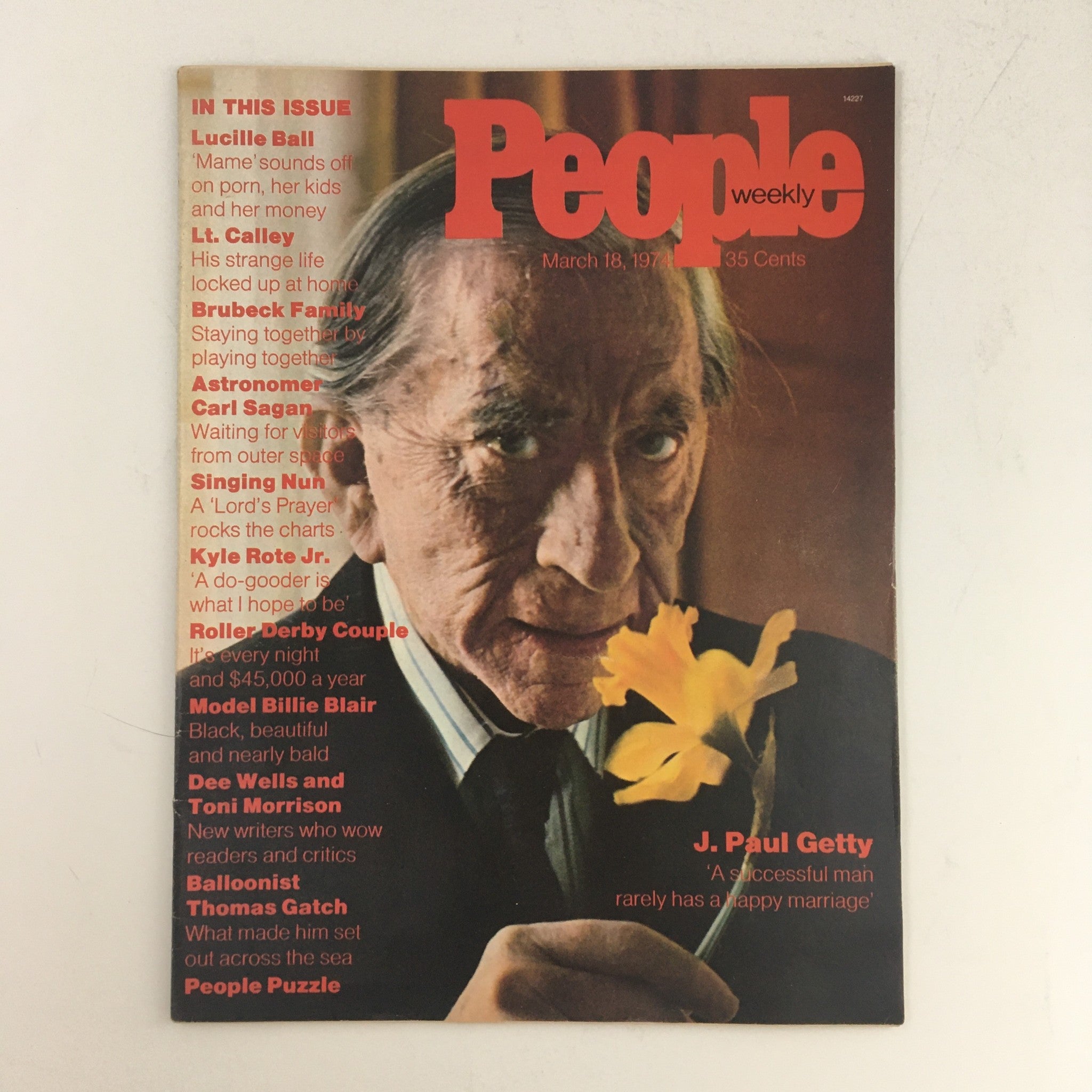 People Weekly Magazine March 18 1974 Industrialist J. Paul Getty, No Label VG