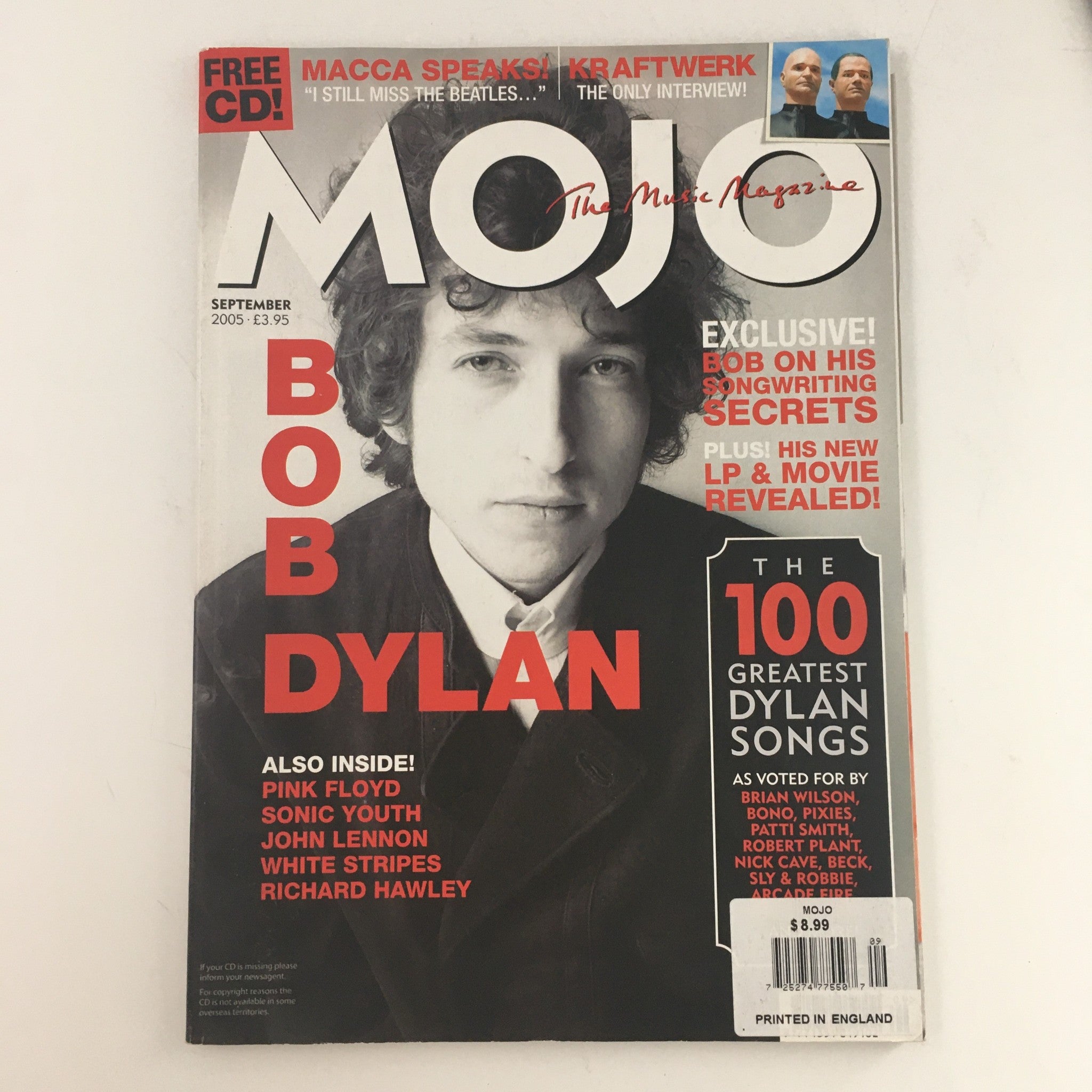 Mojo Music Magazine September 2005 Bob Dylan & Pink Floyd Feature, No Label VG