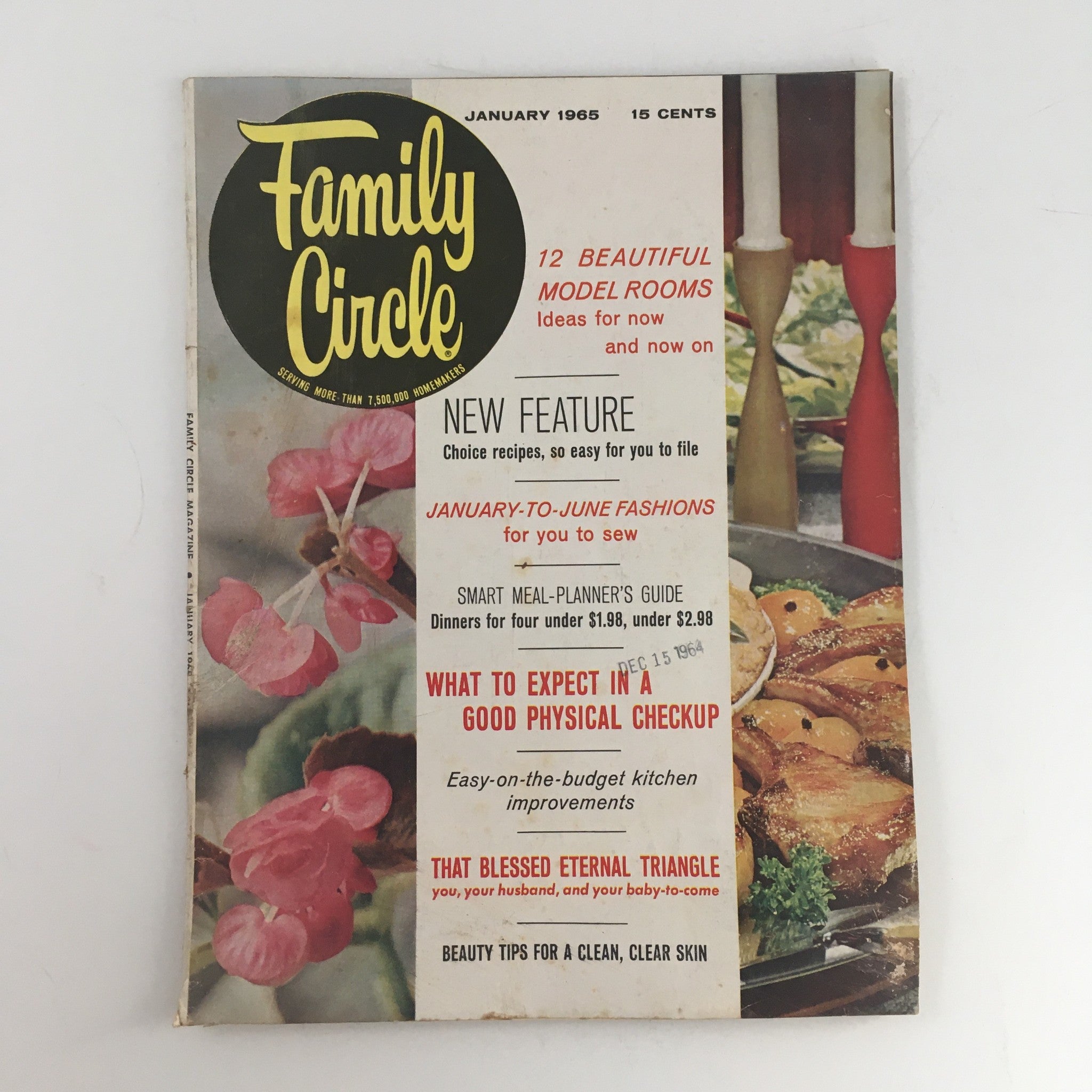 Family Circle Magazine January 1965 Smart Meal-Planner's Guide, No Label