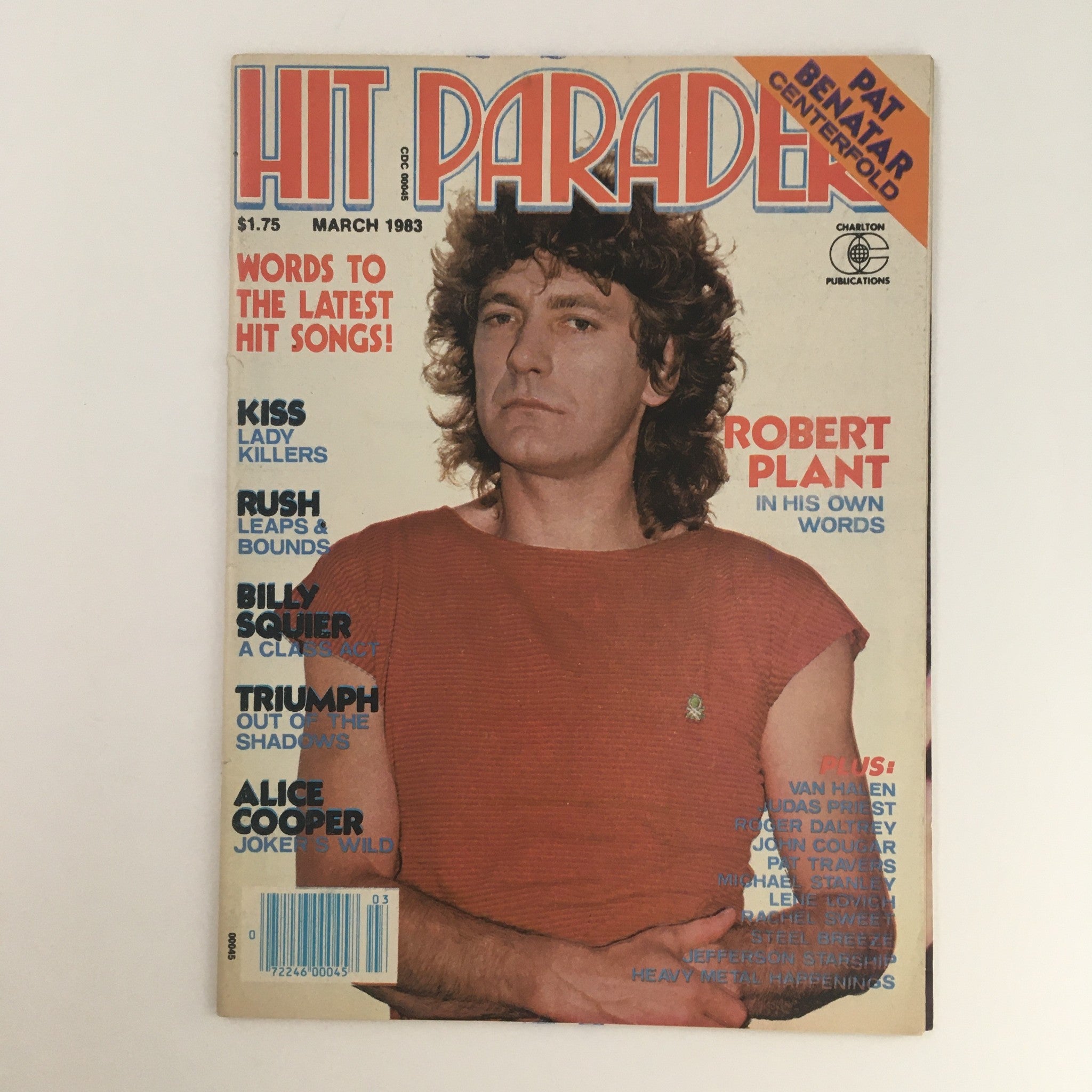 Hit Parader Magazine March 1983 Robert Plant & Alice Cooper, No Label VG