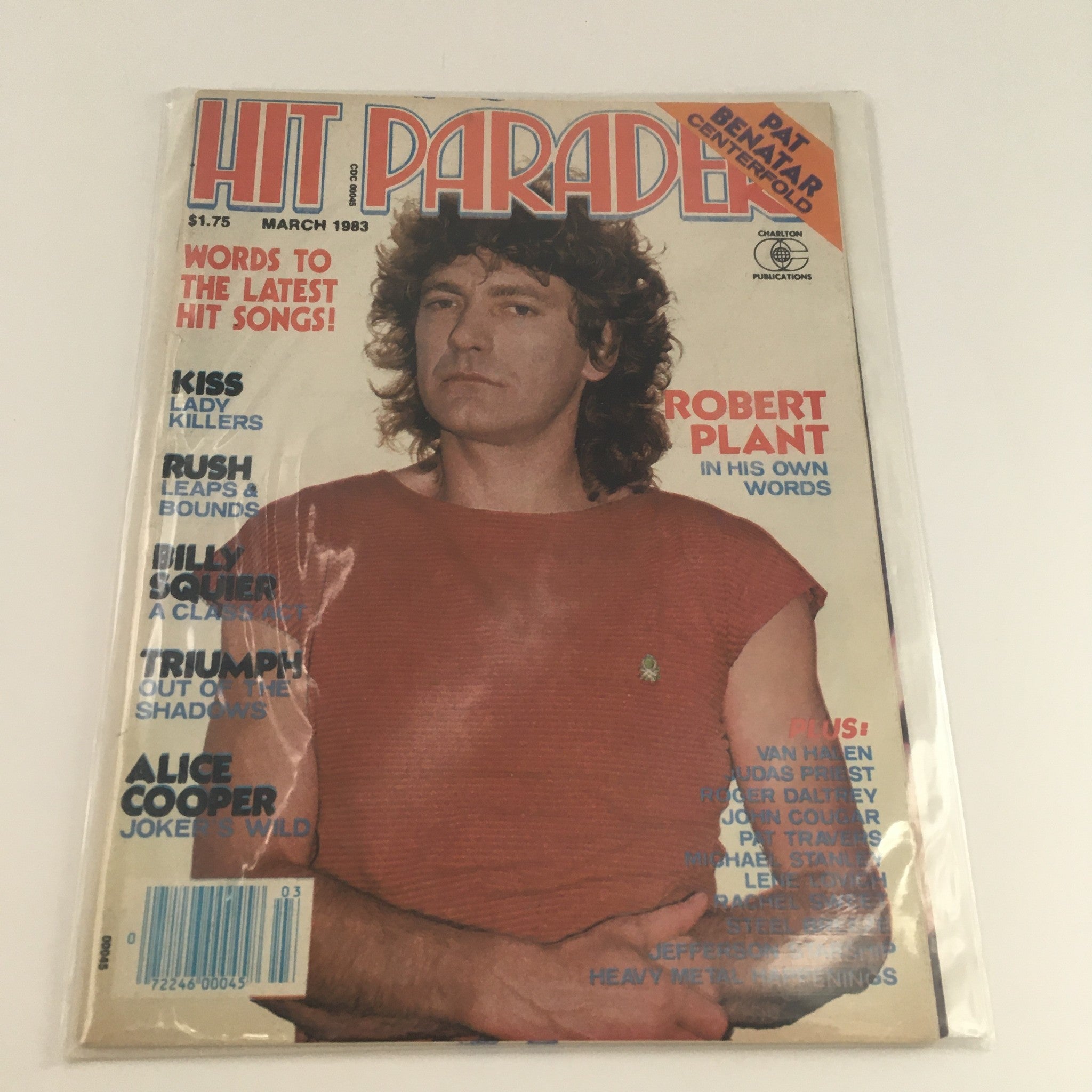 Hit Parader Magazine March 1983 Robert Plant & Alice Cooper, No Label VG