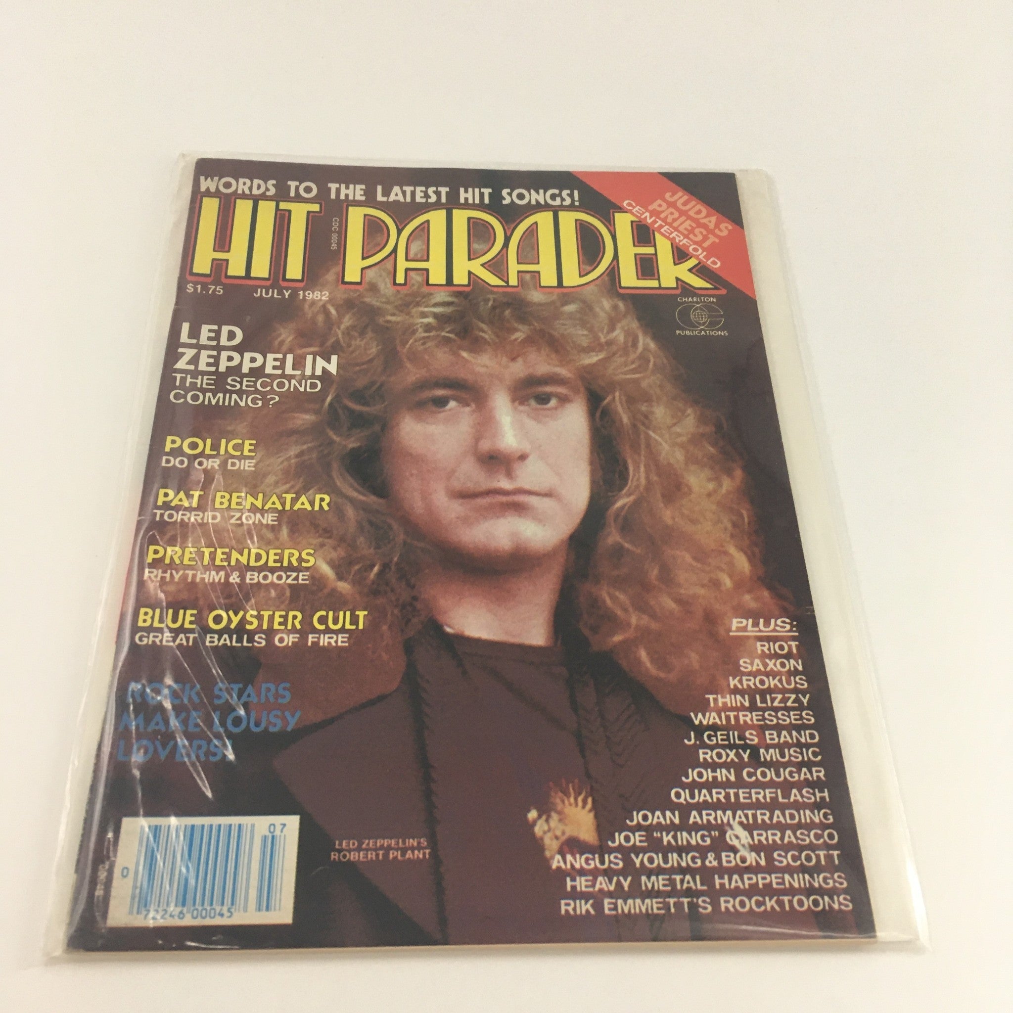 Hit Parader Magazine July 1982 Robert Plant & Pat Benatar, No Label VG