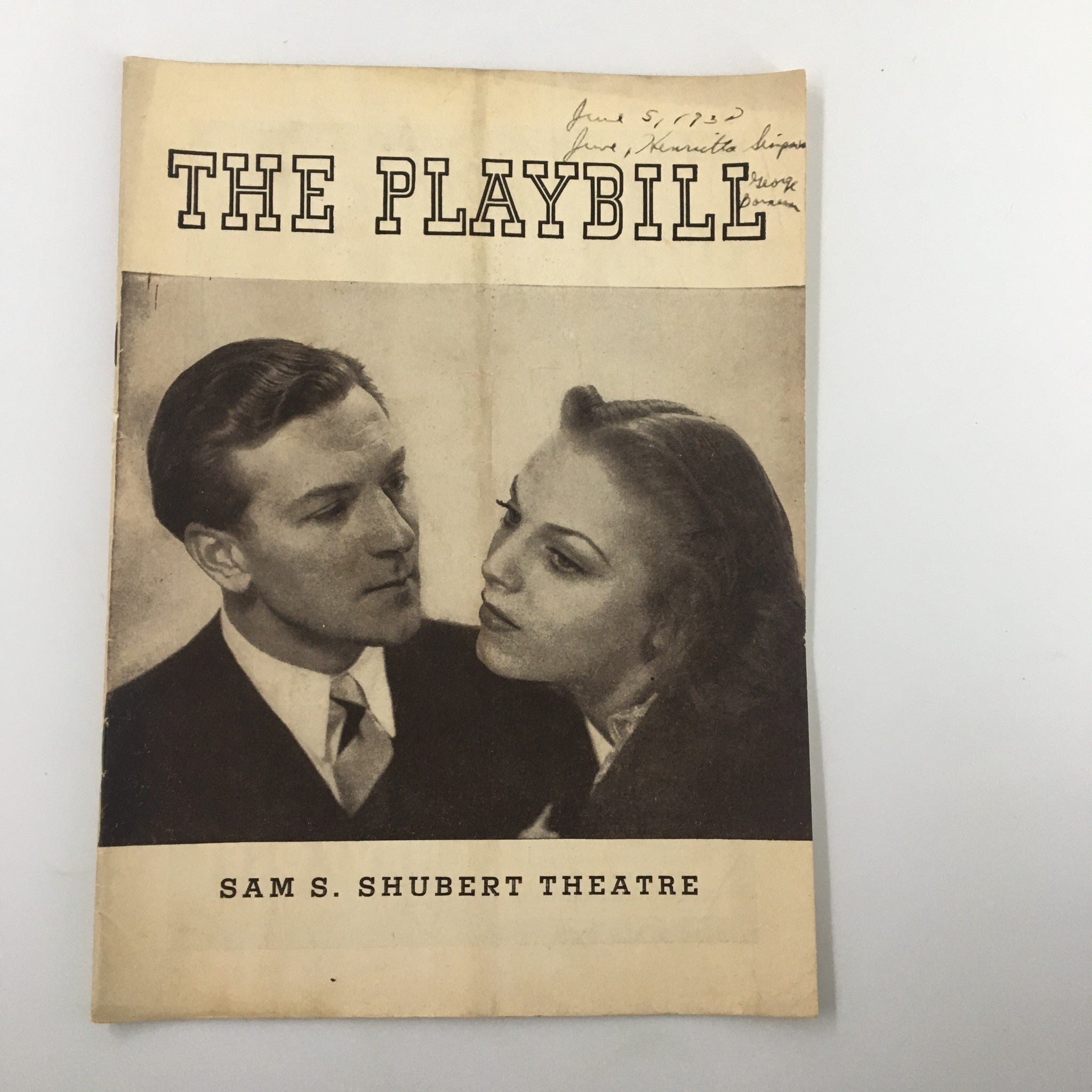 1938 Playbill Sam S. Shubert Theatre I Married An Angel with Audrey Christie