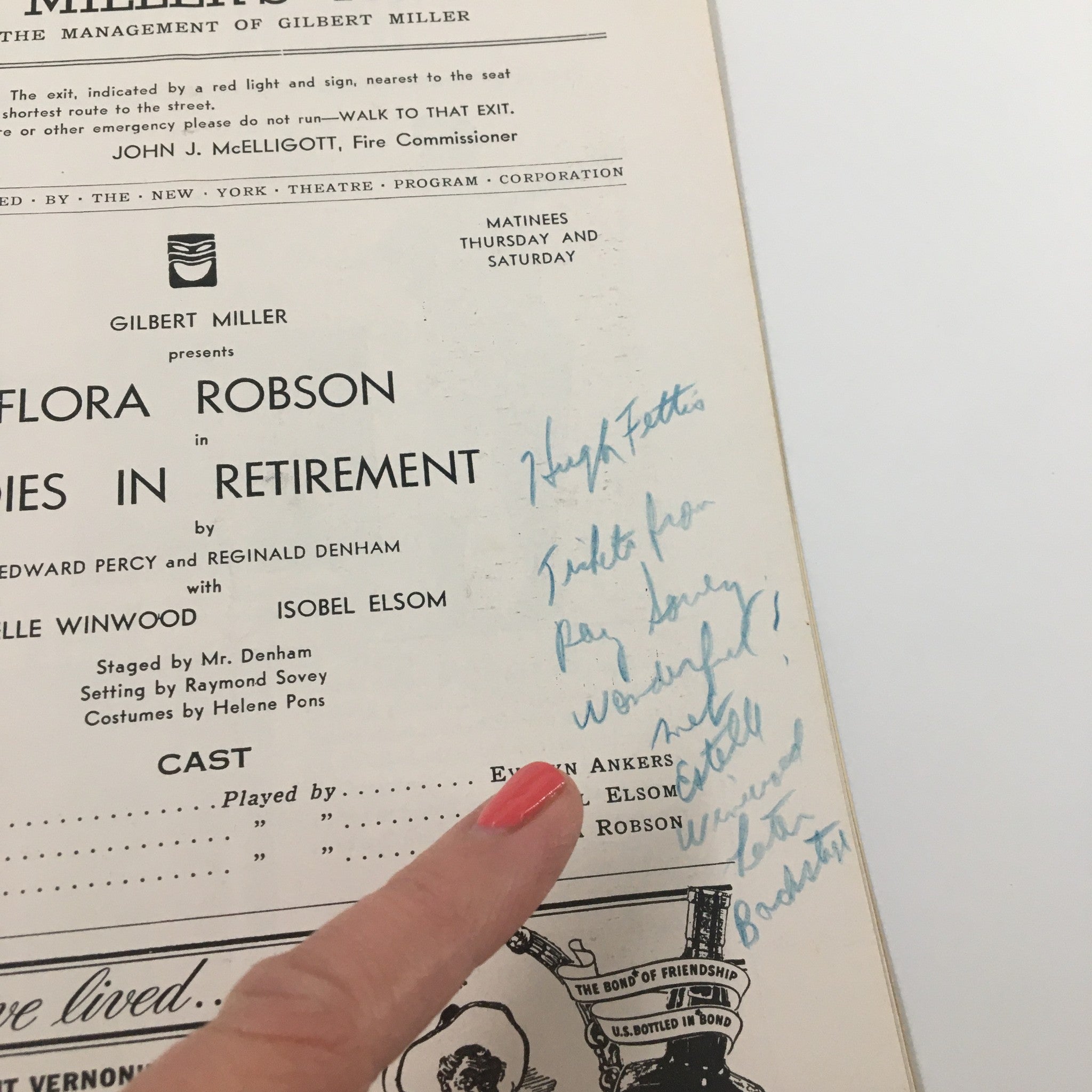 1940 Playbill Henry Miller's Theatre Flora Robson in Ladies in Retirement