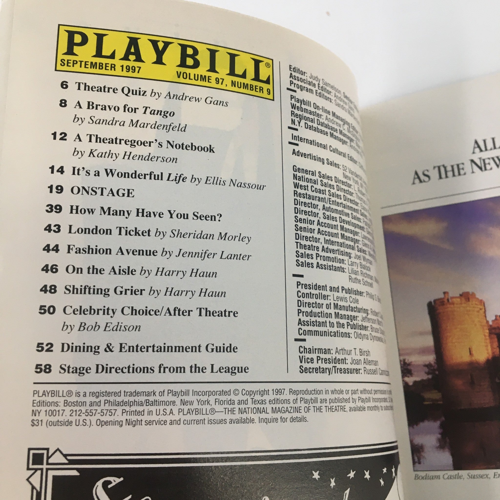 1997 Playbill Lyceum Theatre Julie Harris in The Gin Game by D.L. Coburn VG