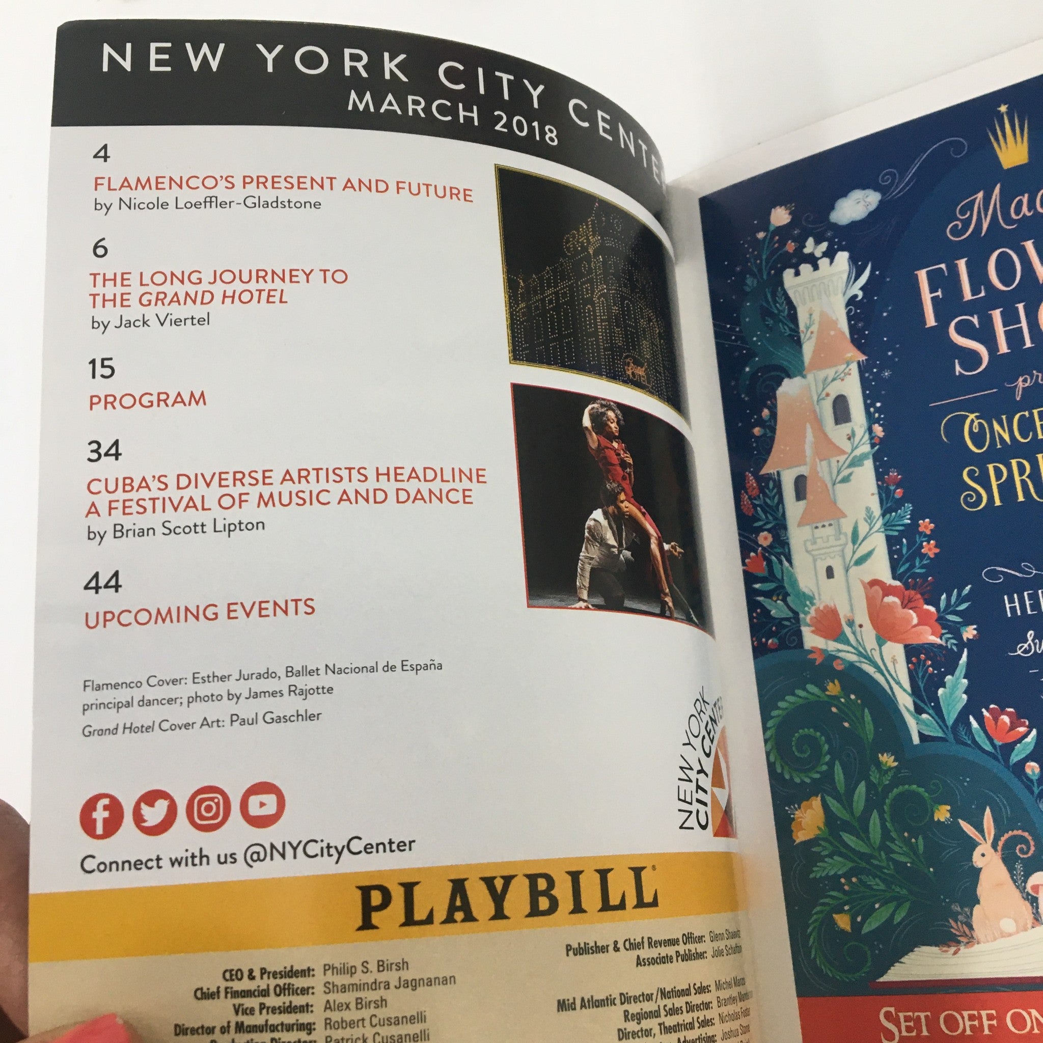 2018 Playbill New York City Center Grand Hotel The Musical by Josh Rhodes VG