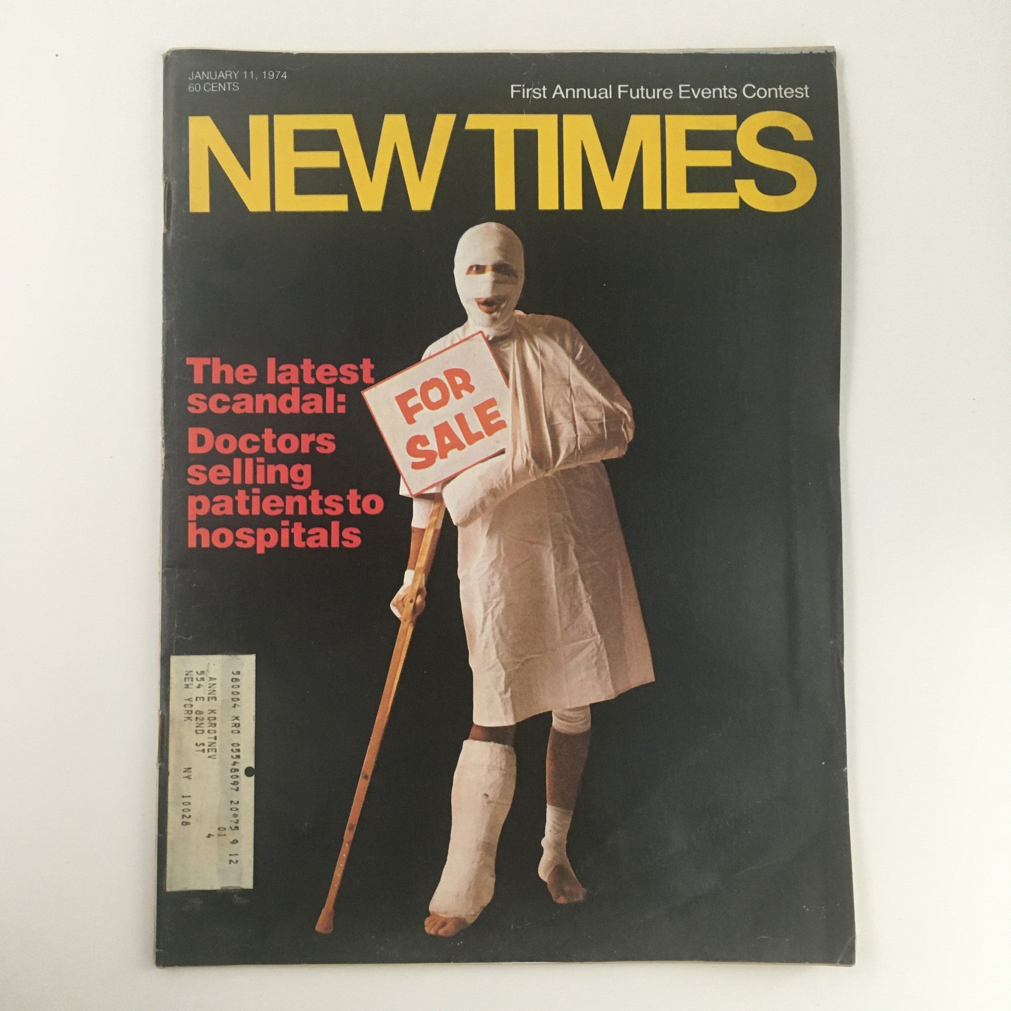 New Times Magazine January 11 1974 Doctors Selling Patients To Hospitals