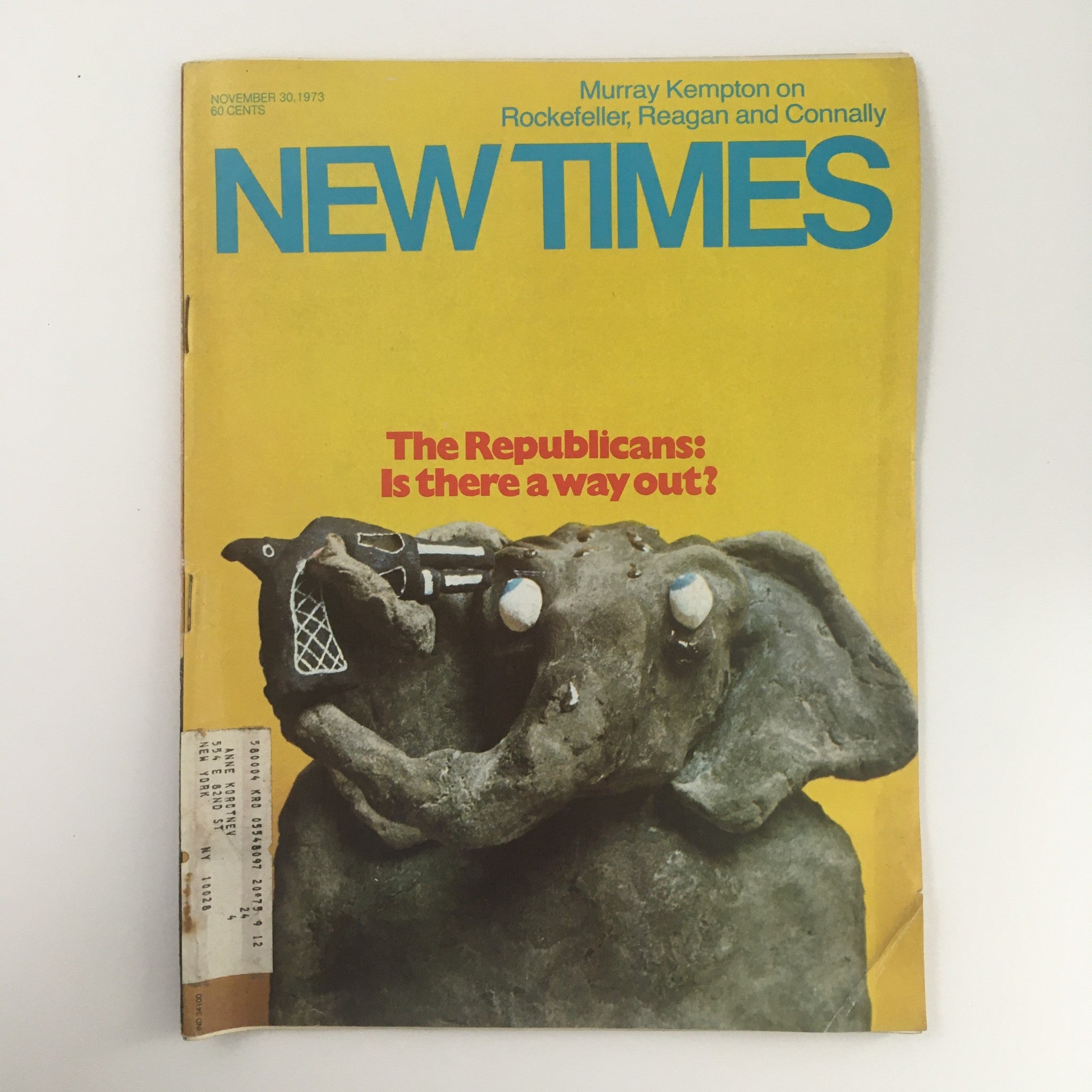 New Times Magazine November 30 1973 Murray Kempton on Rockefeller & Reagan