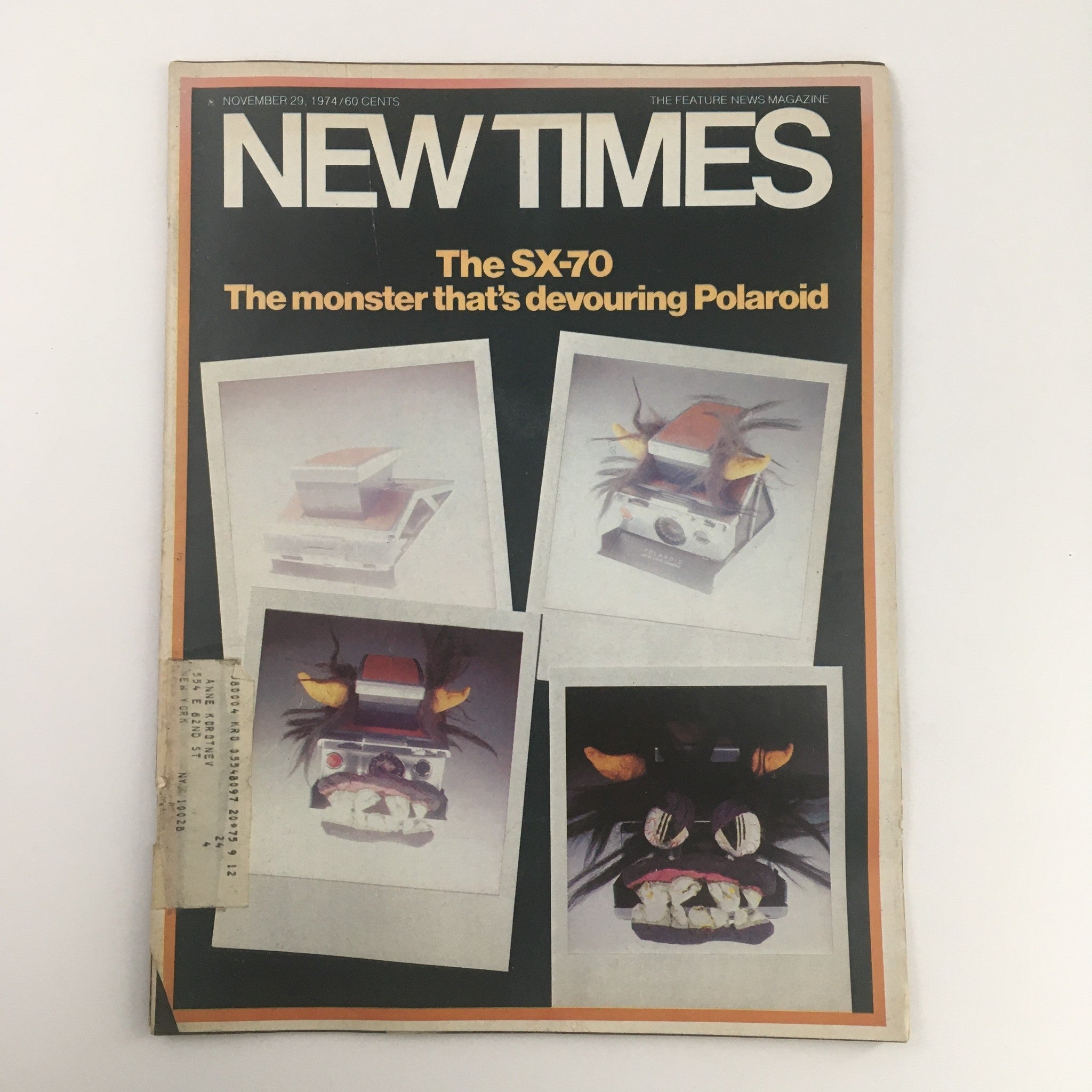 New Times Magazine November 29 1974 The SX-70 Monster That Devouring Polaroid